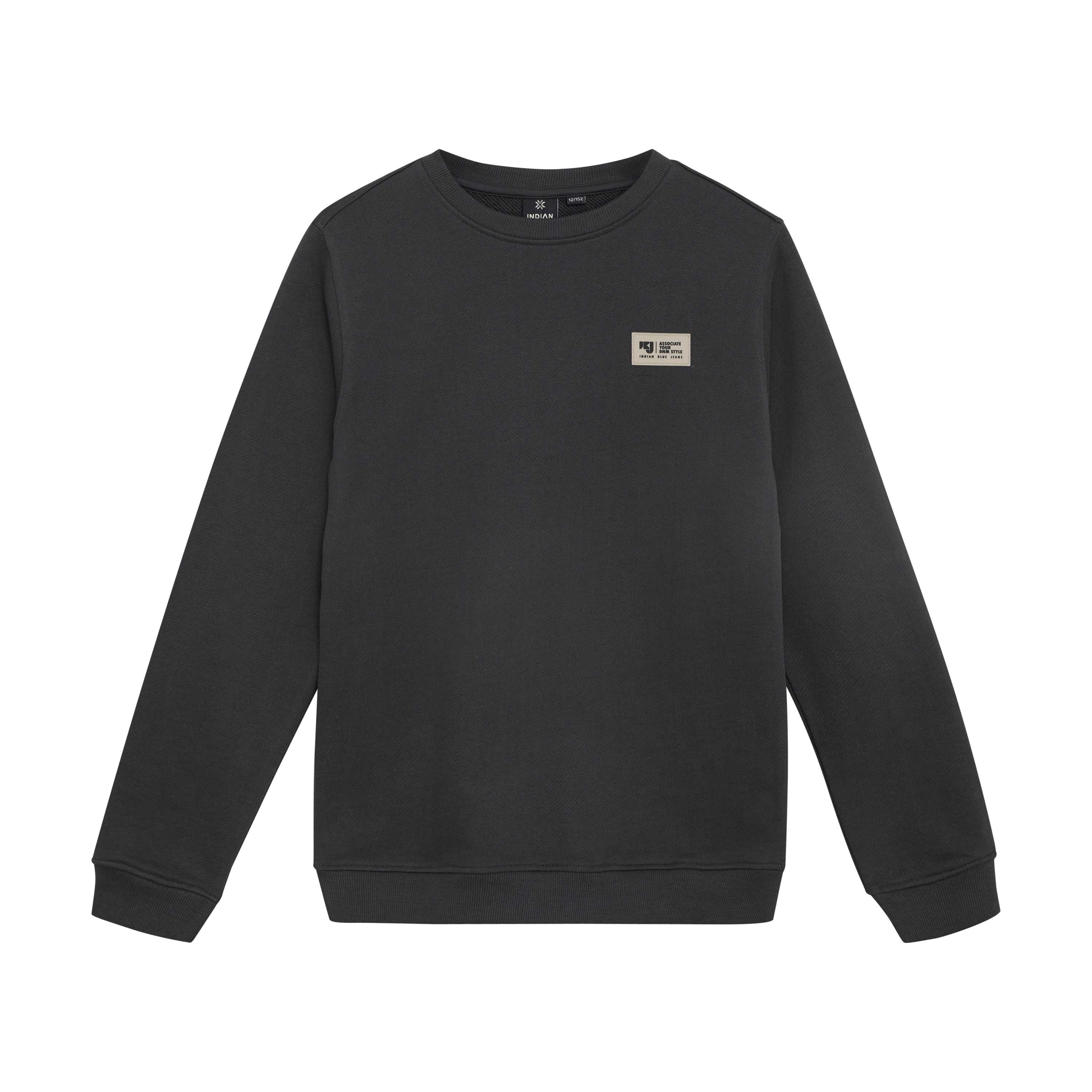 Jongens Sweater Chest and Backprint van Indian Blue Jeans in de kleur Phantom in maat 176.