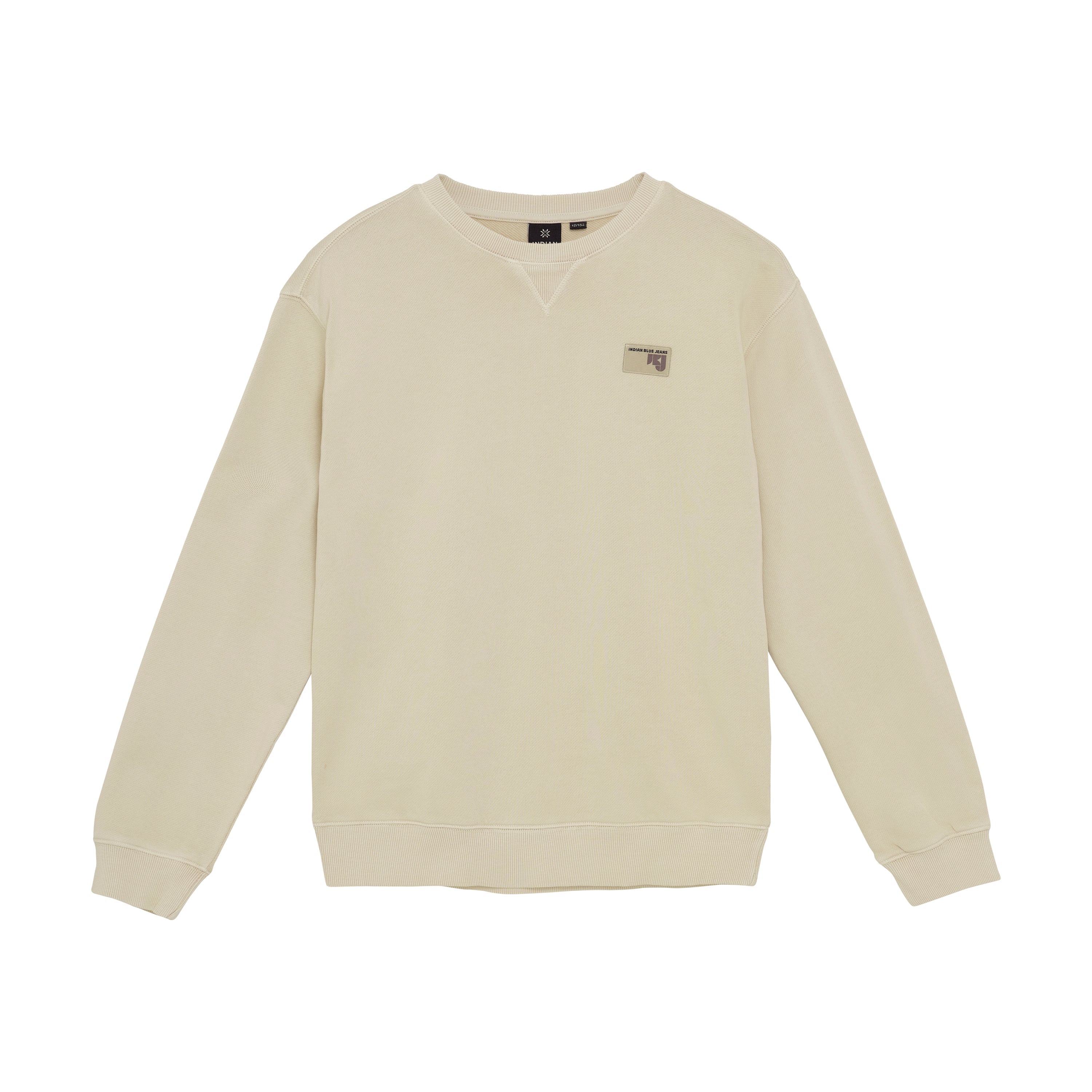 Jongens Oversized Sweater IBJ Washed van Indian Blue Jeans in de kleur Sandshell in maat 176.