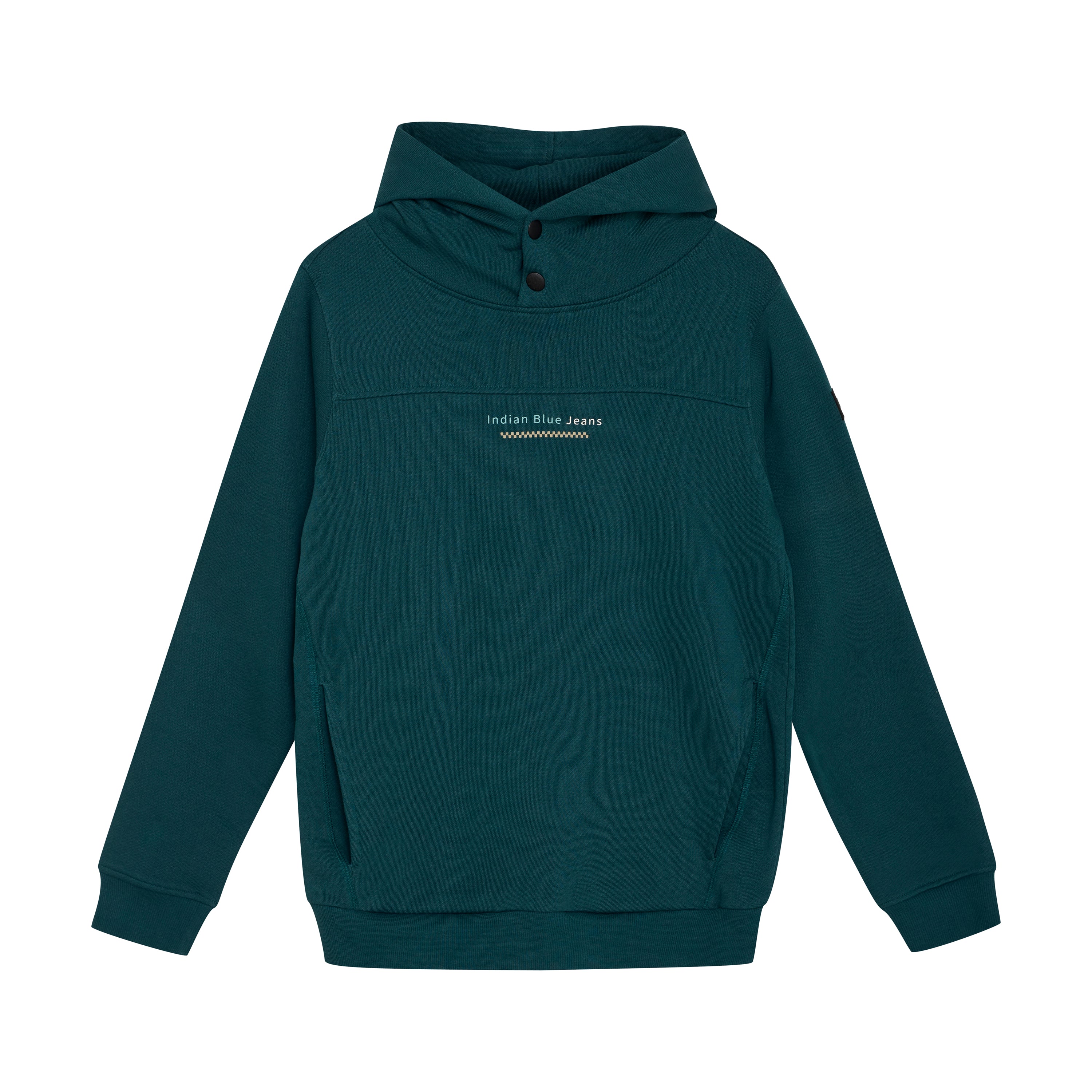 Jongens Hoodie Chest & Backprint van Indian Blue Jeans in de kleur Gulf Coast in maat 176.