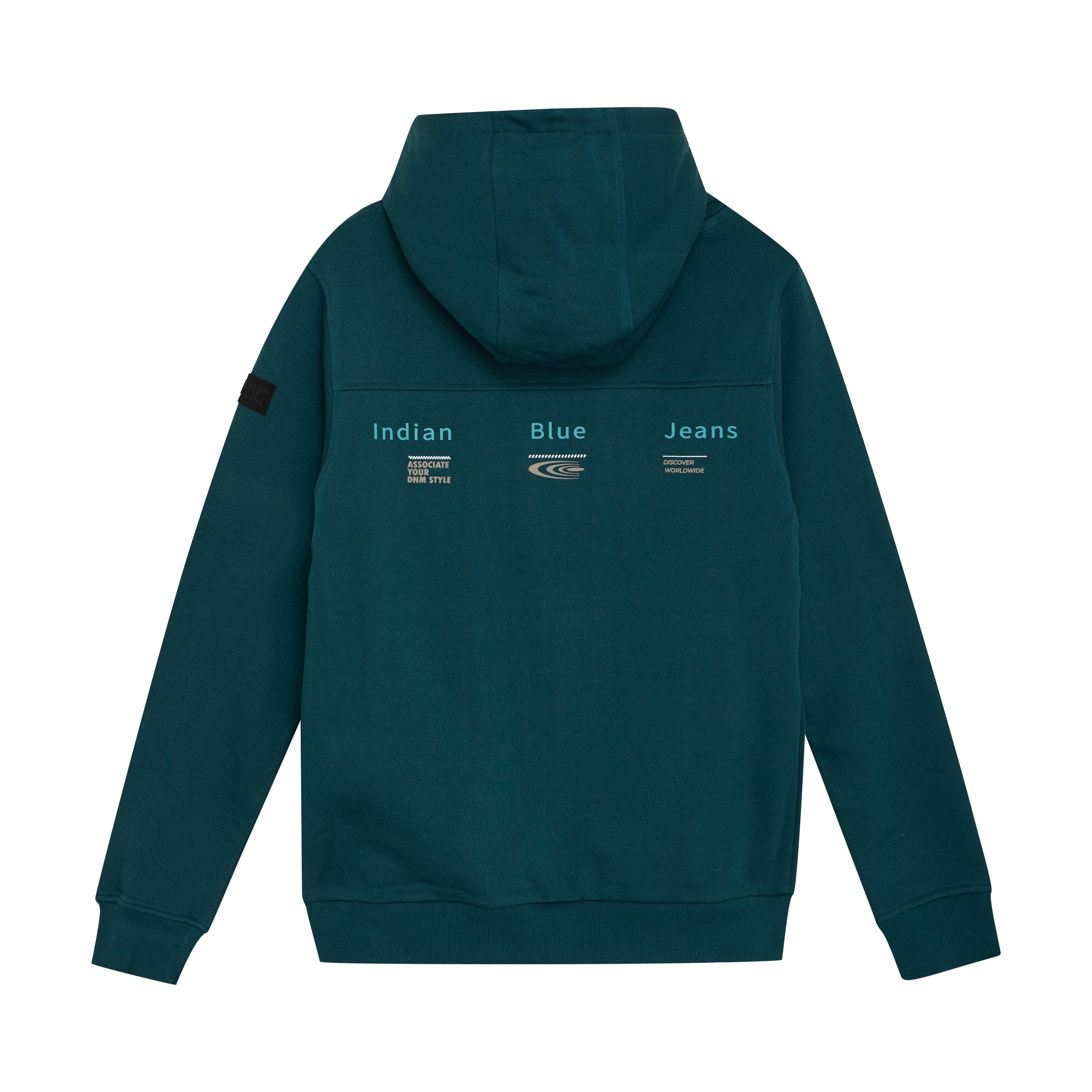 Jongens Hoodie Chest & Backprint van Indian Blue Jeans in de kleur Gulf Coast in maat 176.