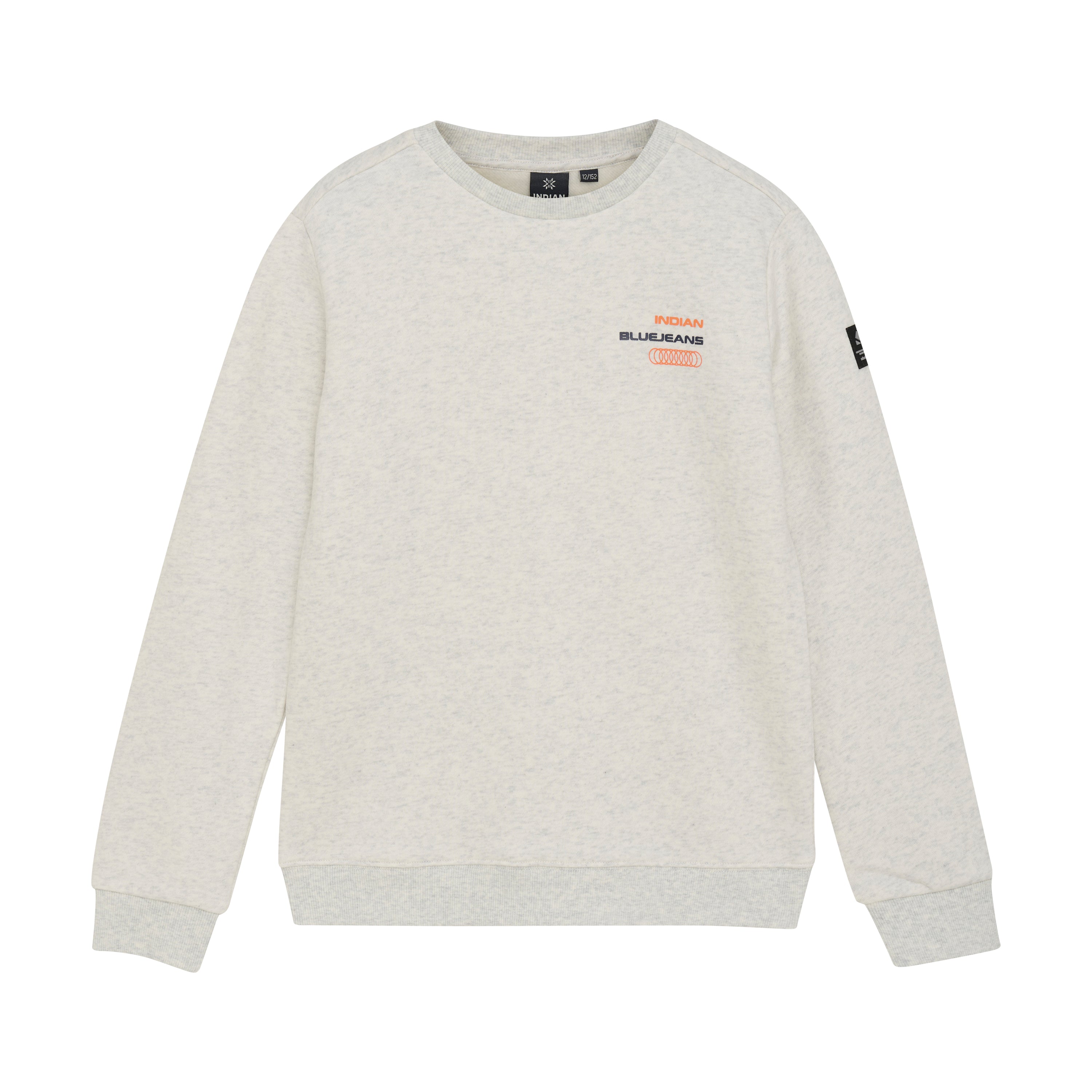 Jongens Loose fit Sweat Melange van Indian Blue Jeans in de kleur Light Grey Melange in maat 176.