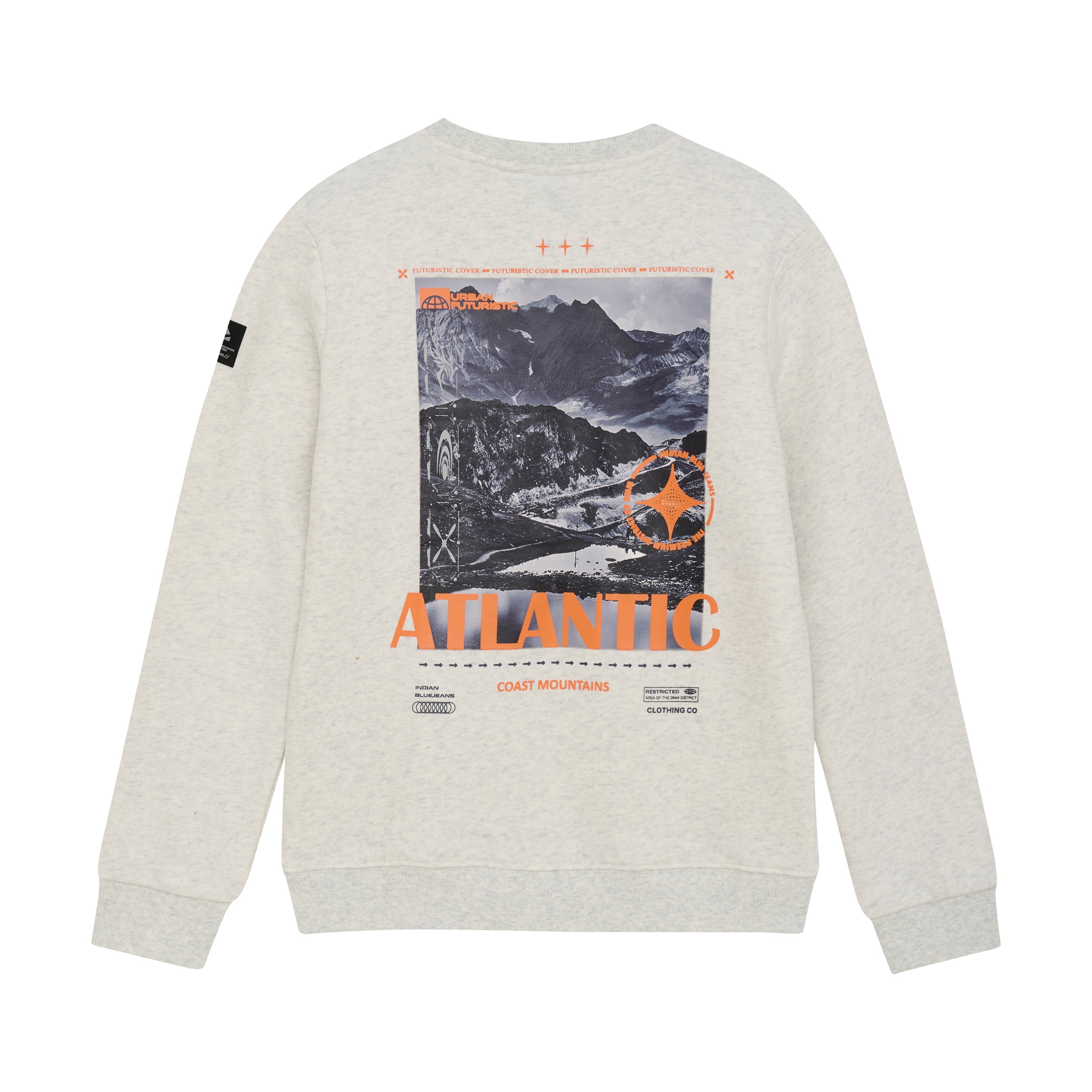 Jongens Loose fit Sweat Melange van Indian Blue Jeans in de kleur Light Grey Melange in maat 176.