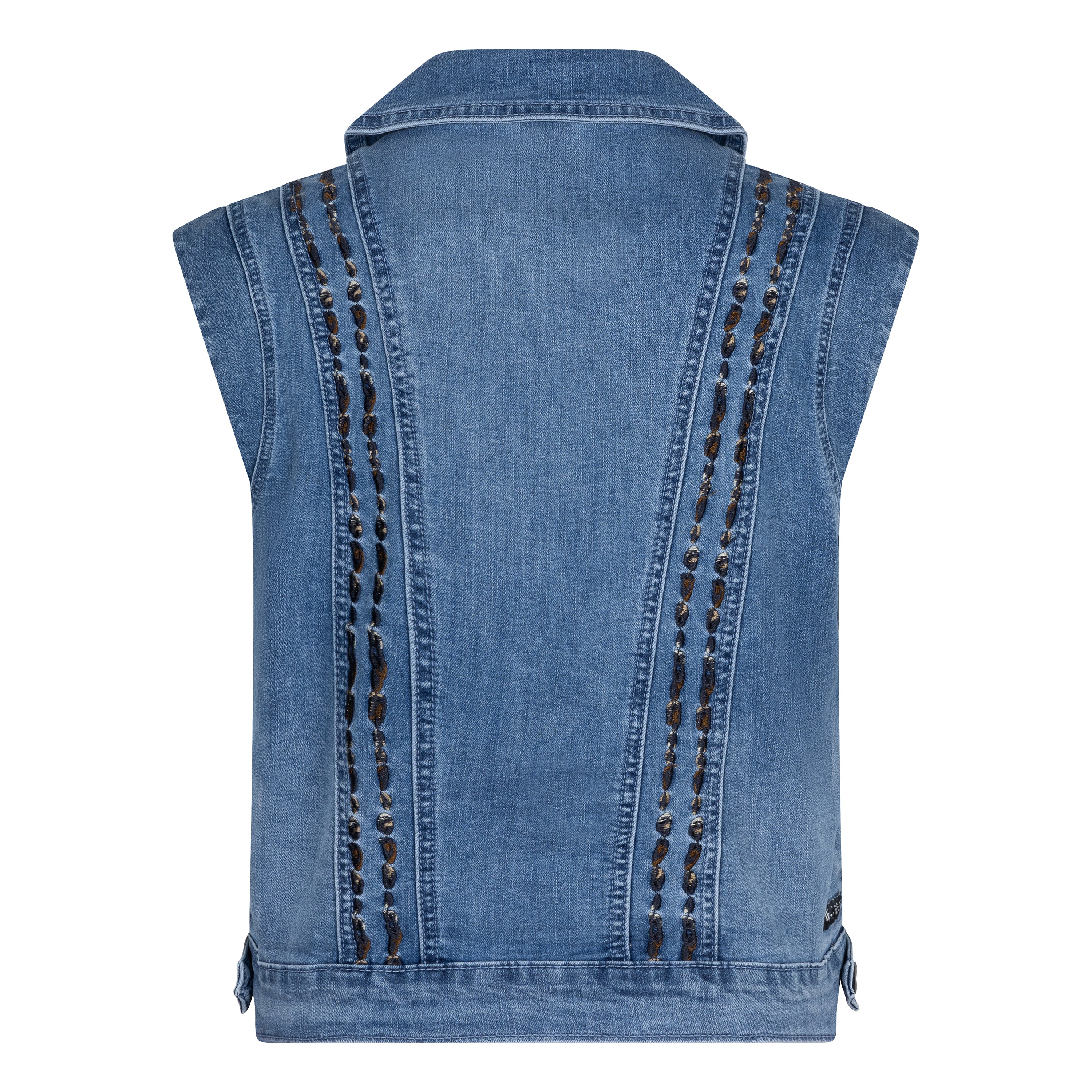 Indian Blue Jeans Denim Gilet Embroidery