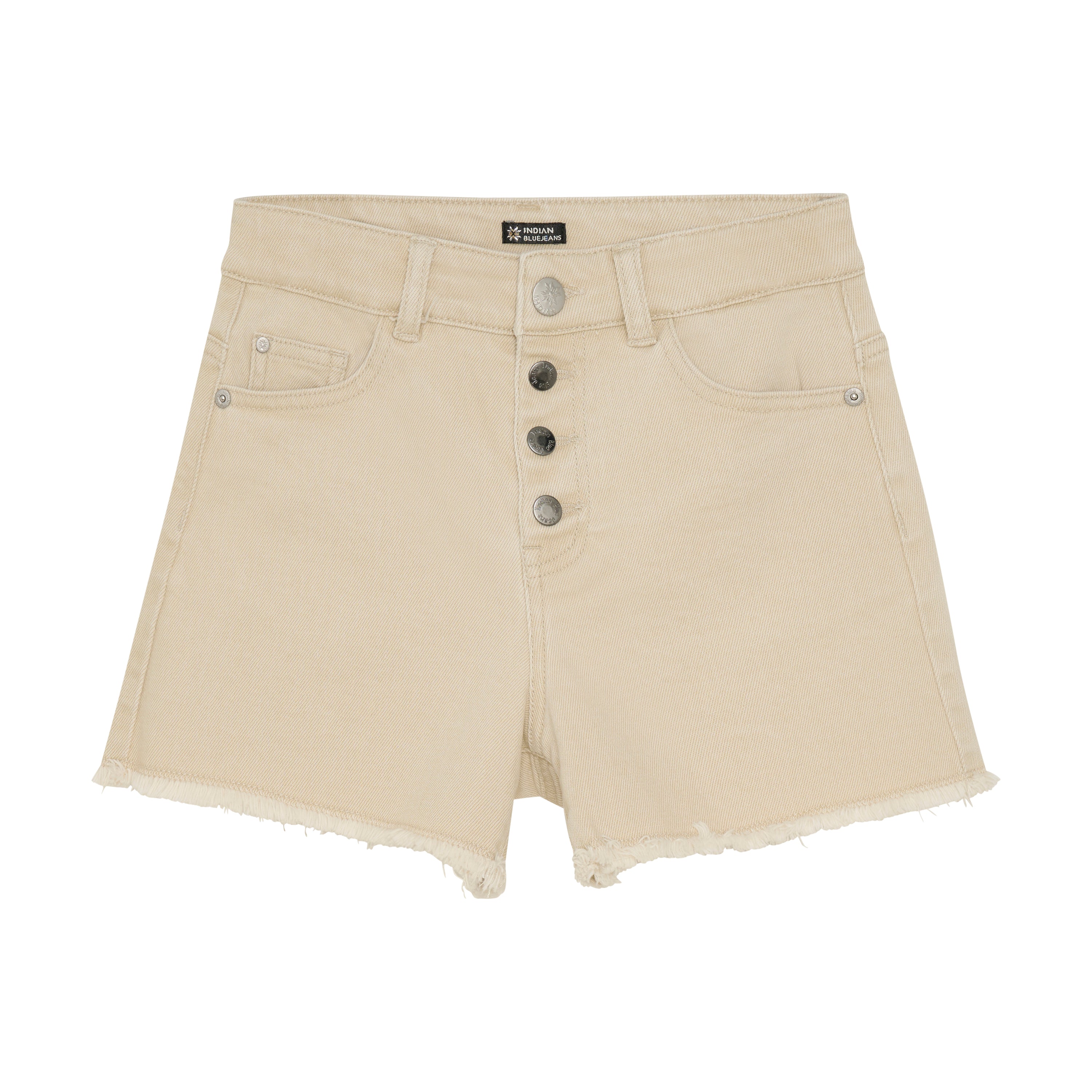 Indian Blue Jeans Wide Denim Shorts Sand