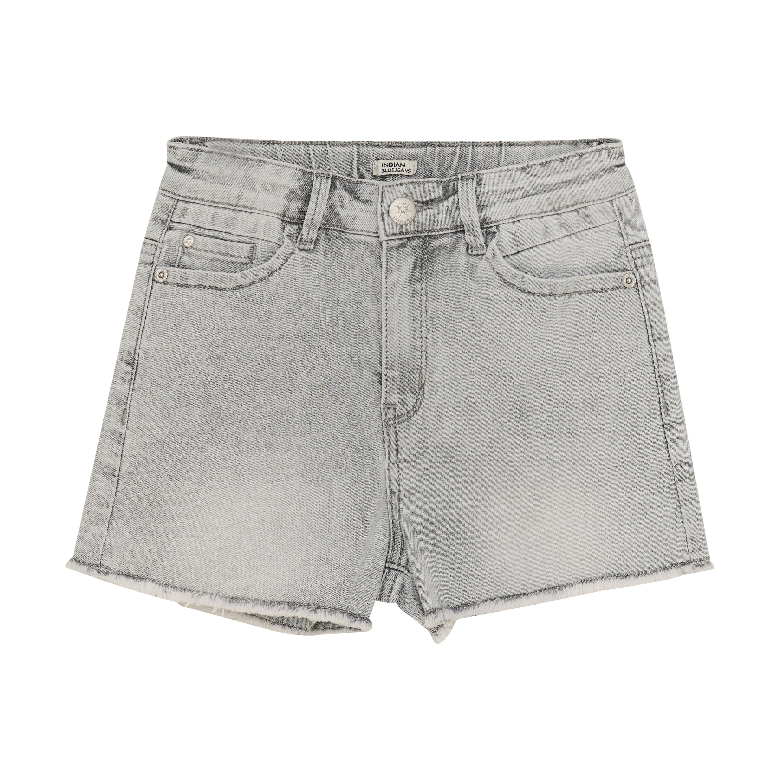 Indian Blue Jeans Denim Shorts Wide Grey