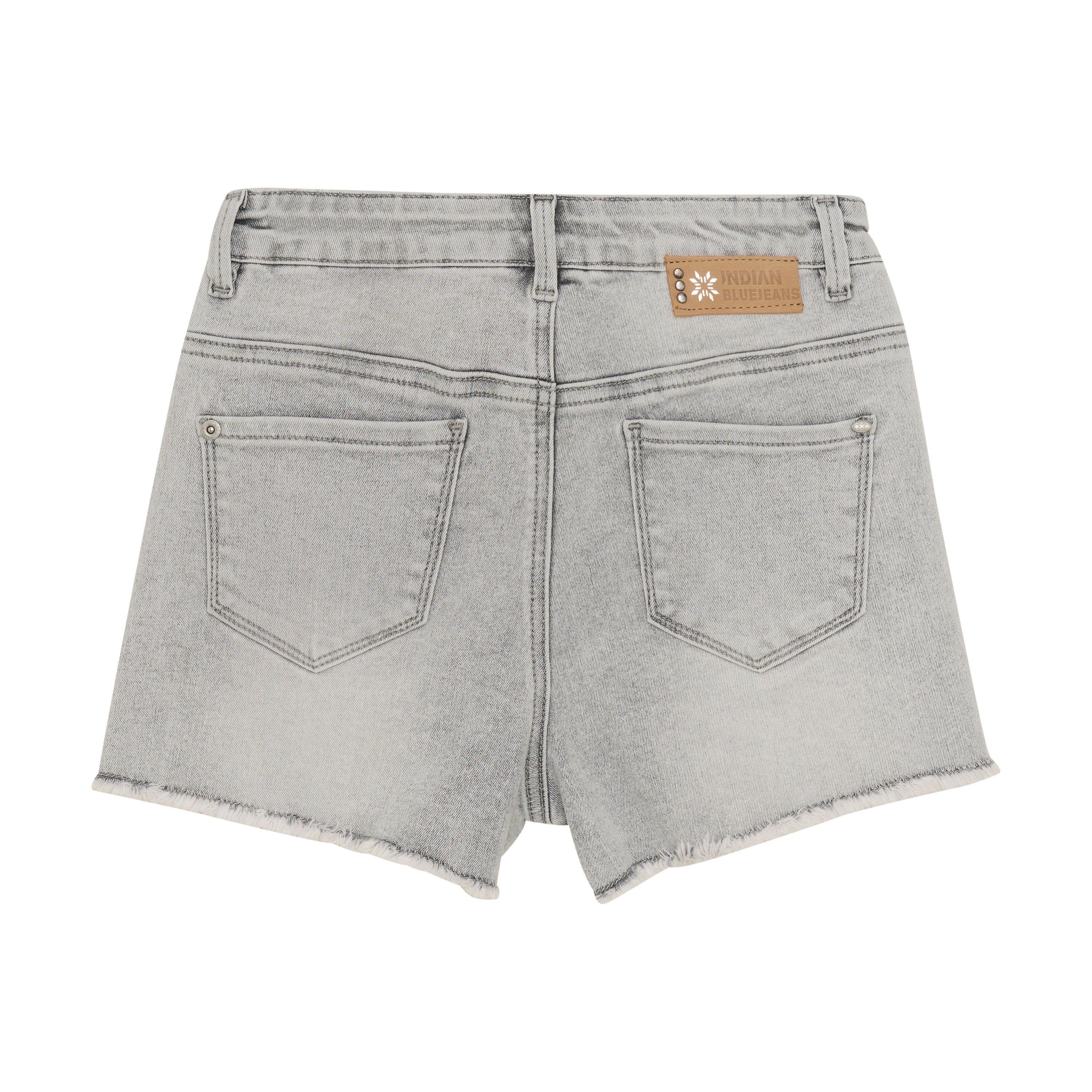 Indian Blue Jeans Denim Shorts Wide Grey