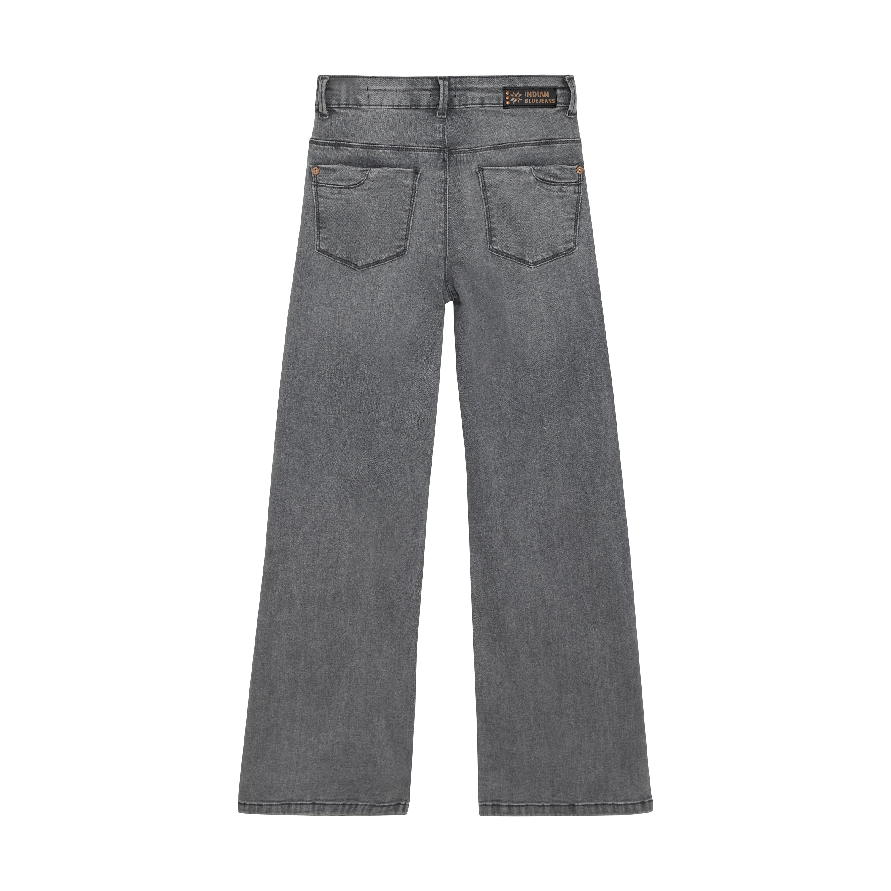 Meisjes Wide Fit Grey van Indian Blue Jeans in de kleur Light Grey Denim in maat 176.