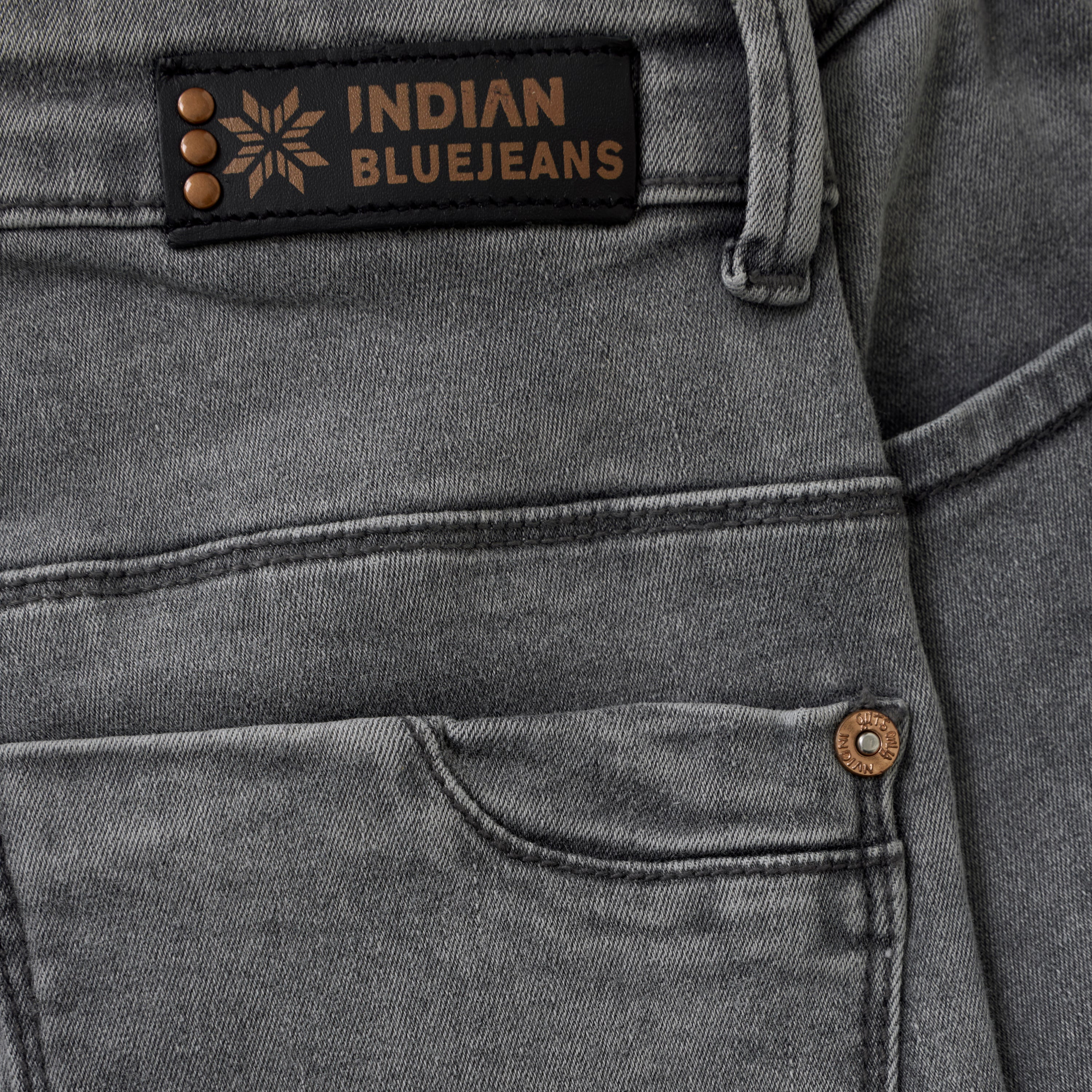 Meisjes Wide Fit Grey van Indian Blue Jeans in de kleur Light Grey Denim in maat 176.