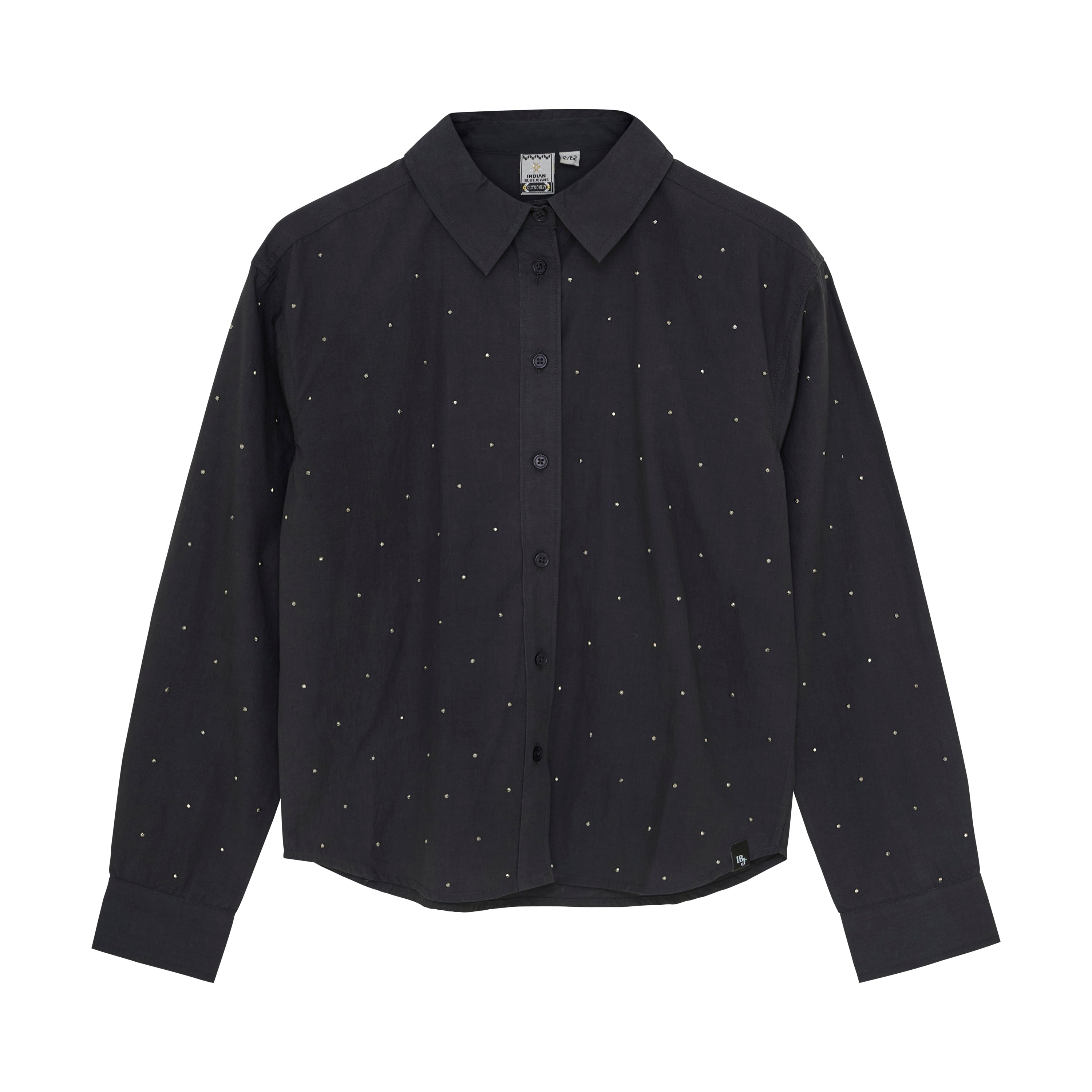 Meisjes Shirt Studs van Indian Blue Jeans in de kleur Phantom in maat 176.