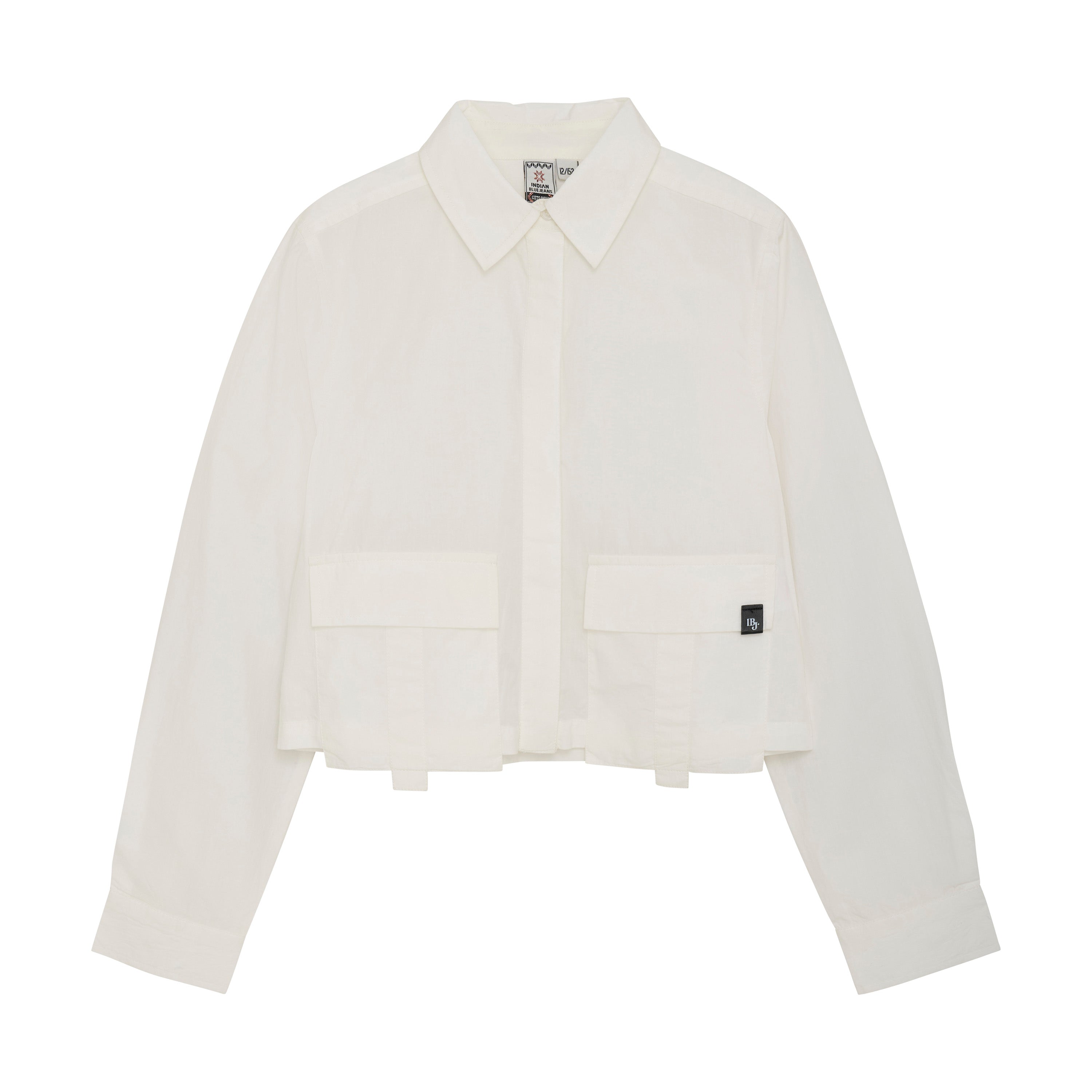 Meisjes Shirt Cropped van Indian Blue Jeans in de kleur Cloud in maat 176.