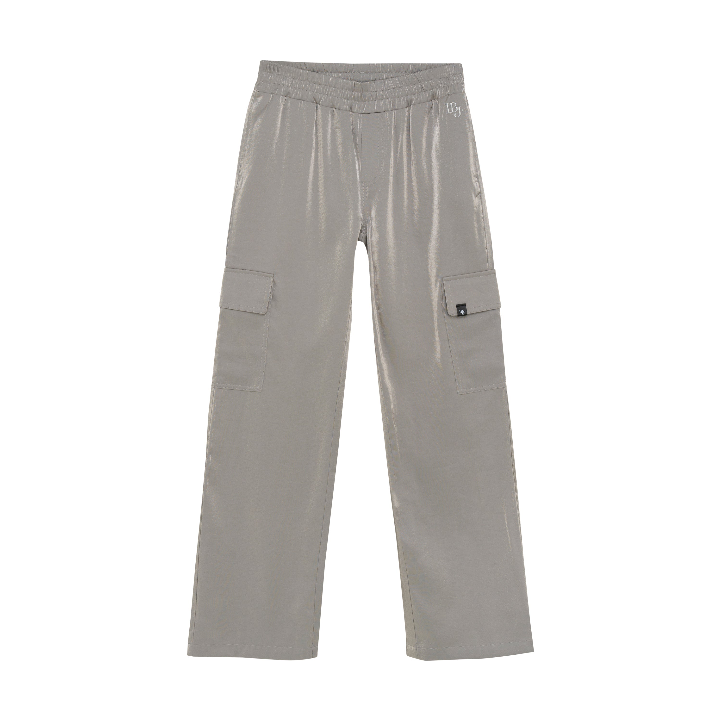 Meisjes Wide Shiny Cargo Pants van Indian Blue Jeans in de kleur Silver in maat 176.