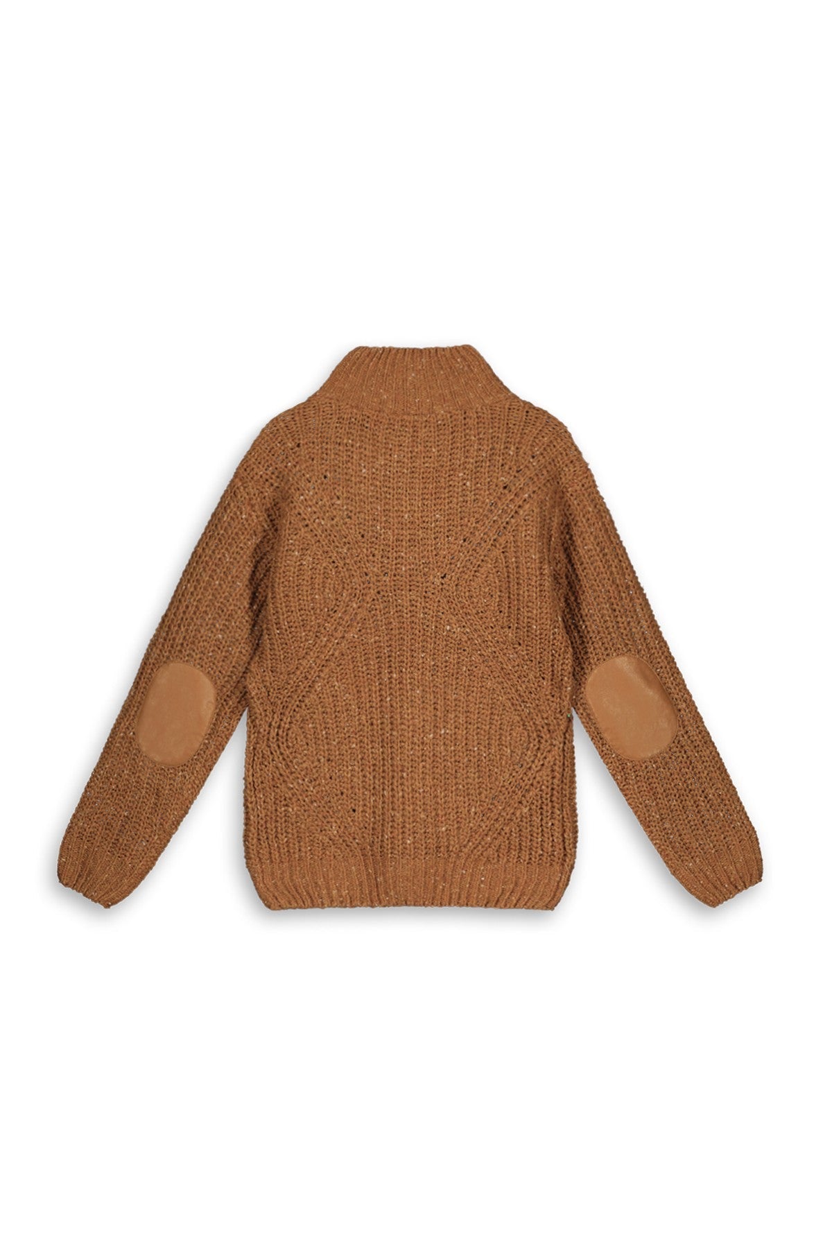 Jongens Knitted Sweater Ready On van Charlie Ray in de kleur Caramel in maat 164.