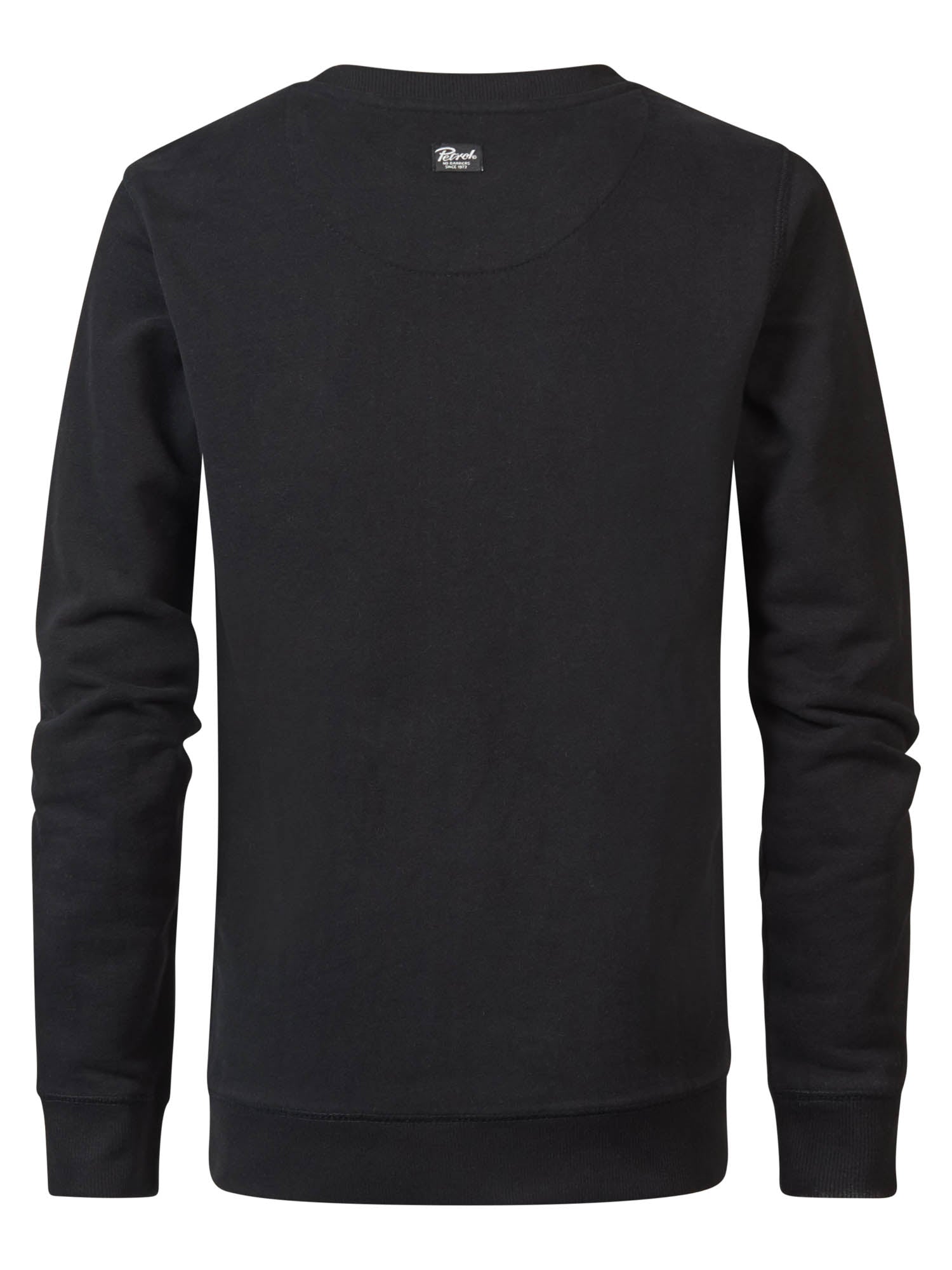 Jongens Sweater Round Neck van Petrol in de kleur Dark Black in maat 164.