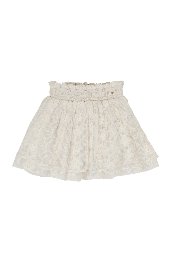 Meisjes Skirt Mira van Baje Studio in de kleur White coconut in maat 134-140.