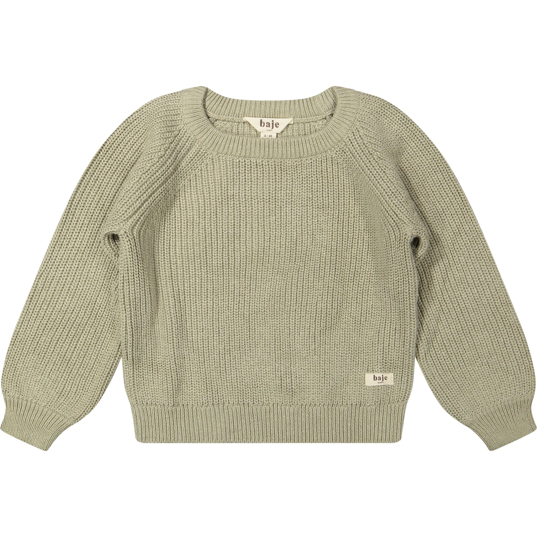 Jongens Sweater Knitwear Oversized Thun van Baje Studio in de kleur Green pistache in maat 134-140.