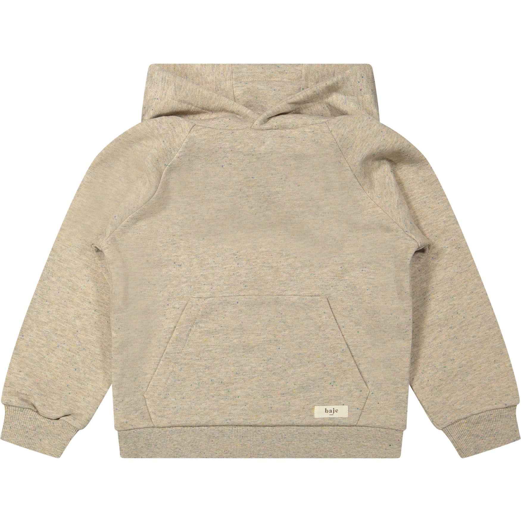 Jongens Hooded Sweater Prez van Baje Studio in de kleur Sand melange multicolor in maat 134-140.