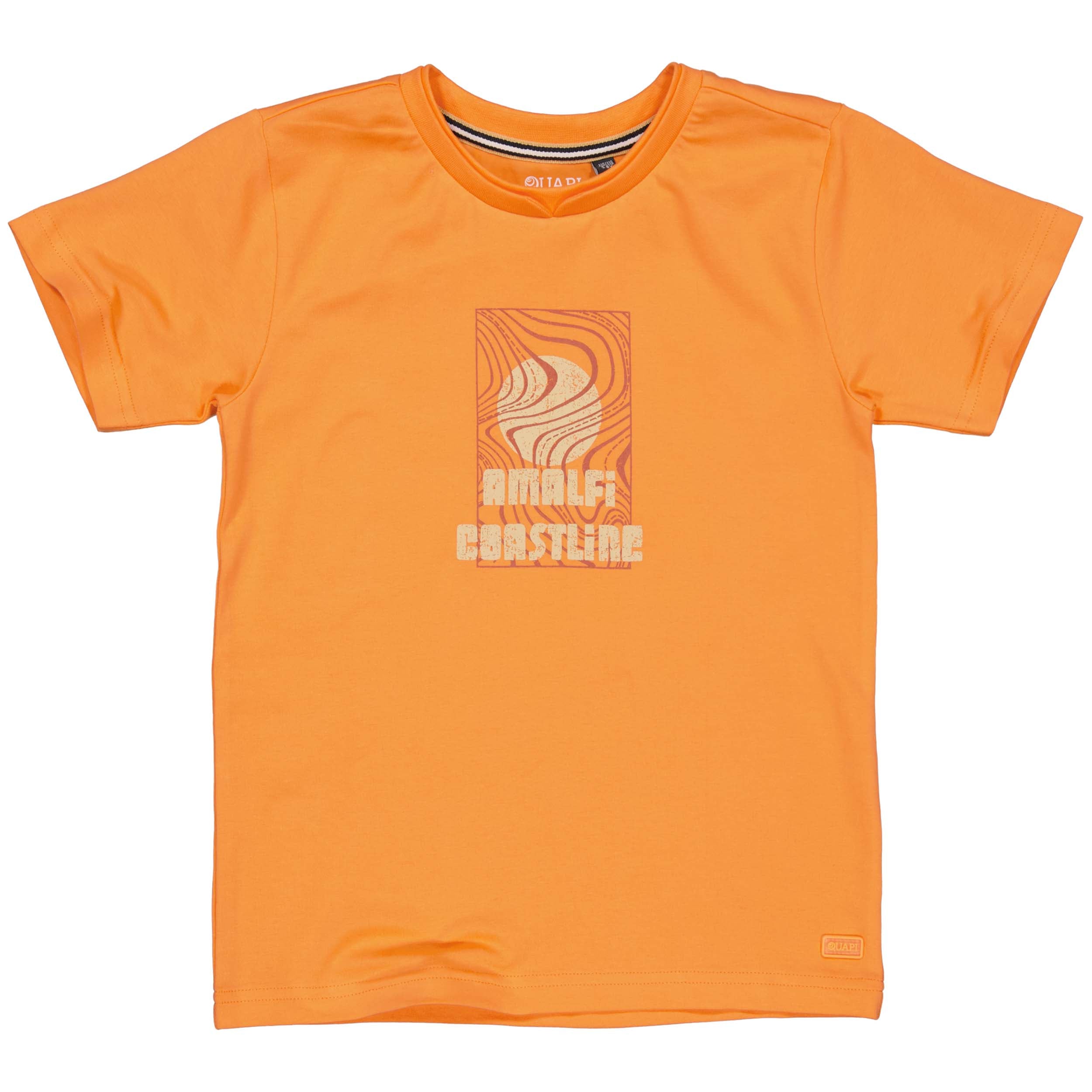 Jongens Shortsleeve BENNEQS242 van Quapi in de kleur Orange in maat 122-128.