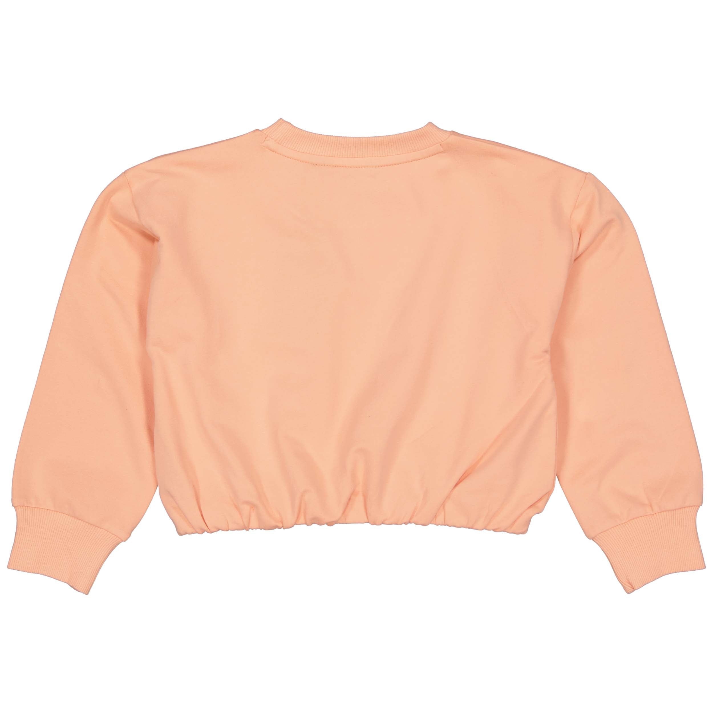 Meisjes Cropped Sweater BERNICEQS241 van Quapi in de kleur Salmon in maat 122-128.
