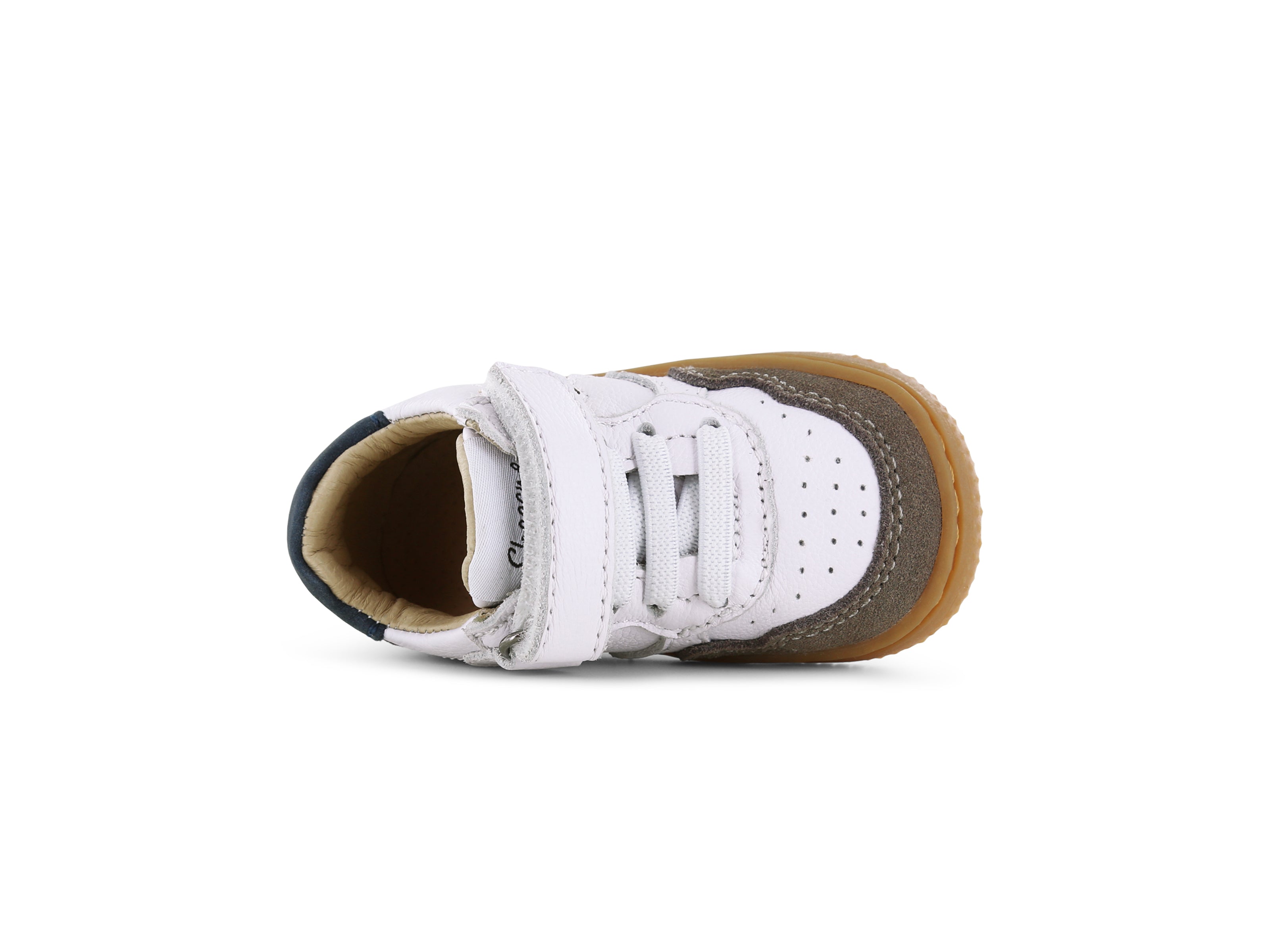 Shoesme wit-taupe basket sneaker
