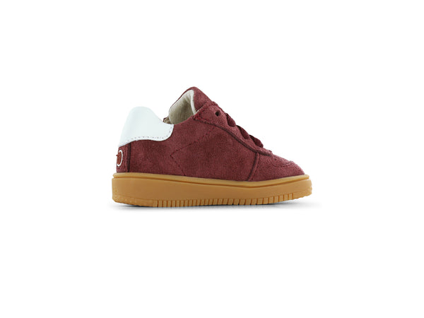 Shoesme bordeaux rode sneaker met strepen