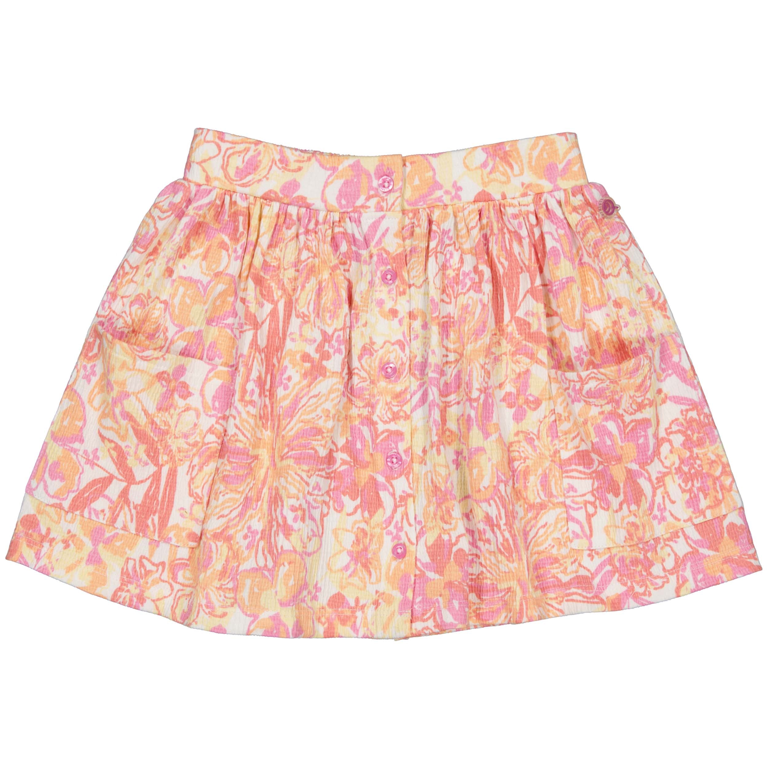 Meisjes Skirt BRAGEQS243 van Quapi in de kleur AOP White Flower in maat 122-128.