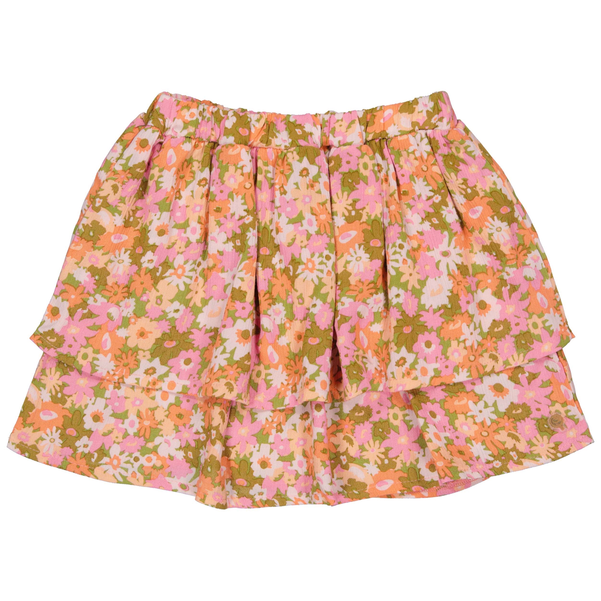 Meisjes Skirt BREGJEQS242 van Quapi in de kleur AOP Pink Flower in maat 122-128.