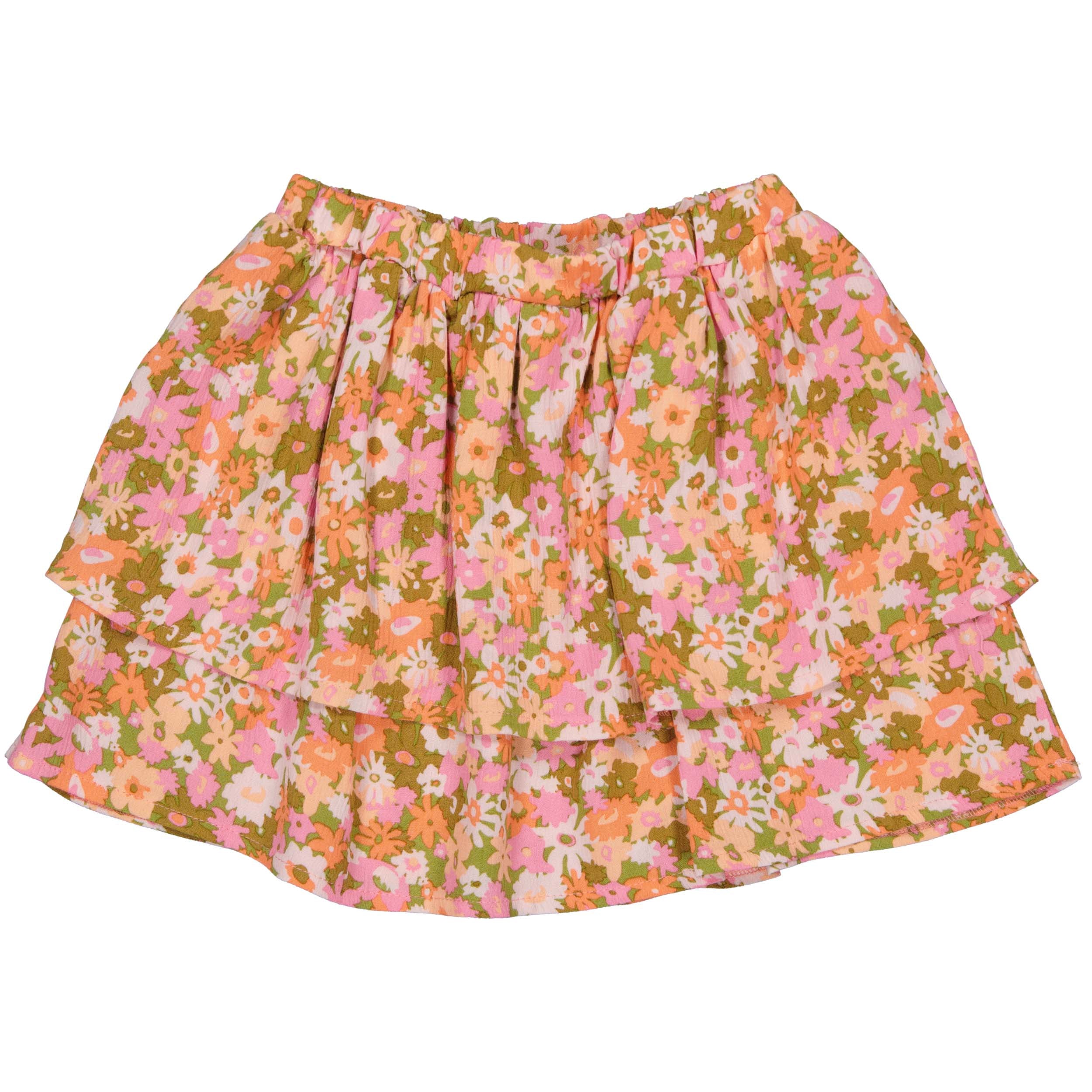 Meisjes Skirt BREGJEQS242 van Quapi in de kleur AOP Pink Flower in maat 122-128.