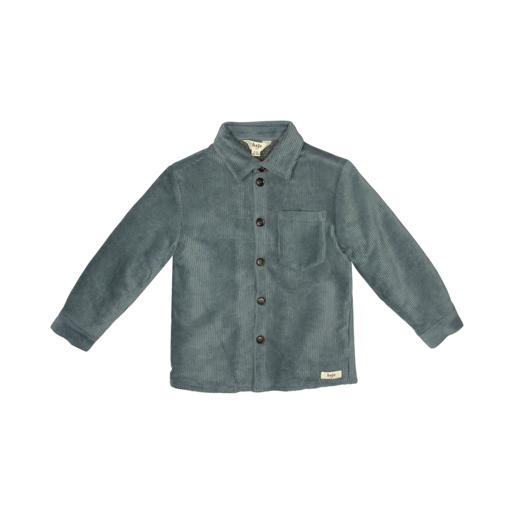 Baje Studio Chaldon corduroy teddy jacket greyish blue - Bubbles & Bo
