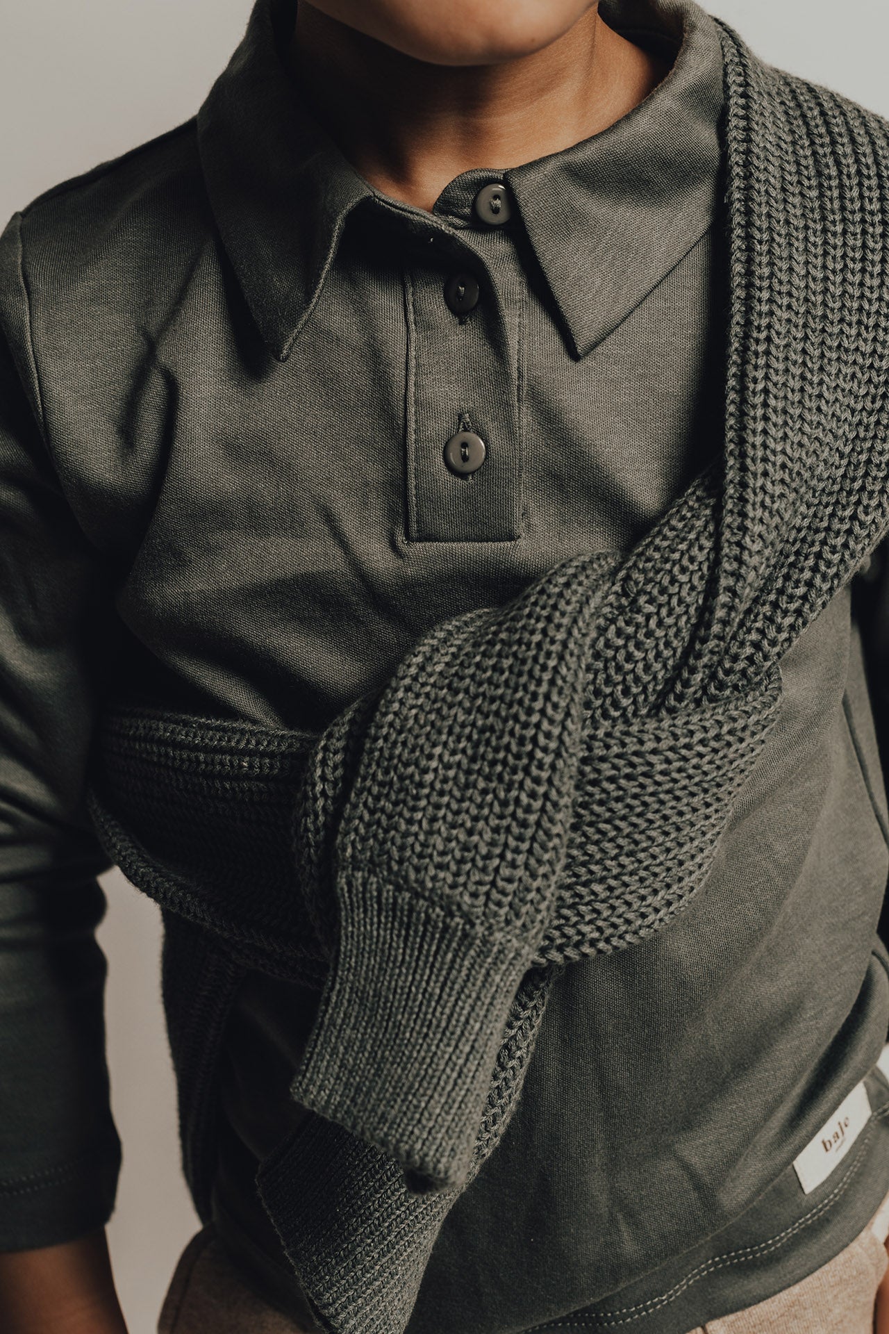 Baje Studio Minto jersey polo green - Bubbles & Bo