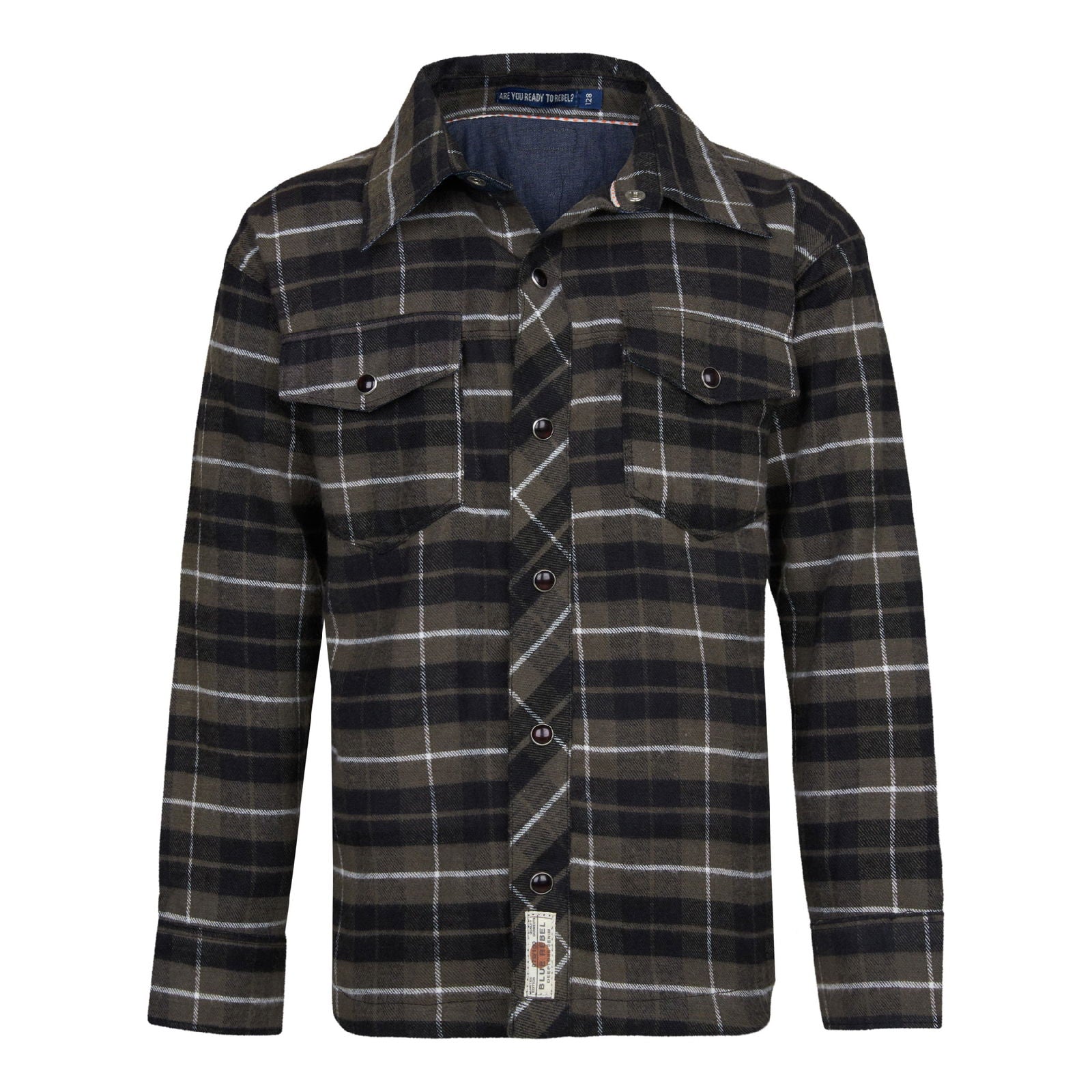 Blue Rebel Boys Shirt Check Heath - Bubbles & Bo