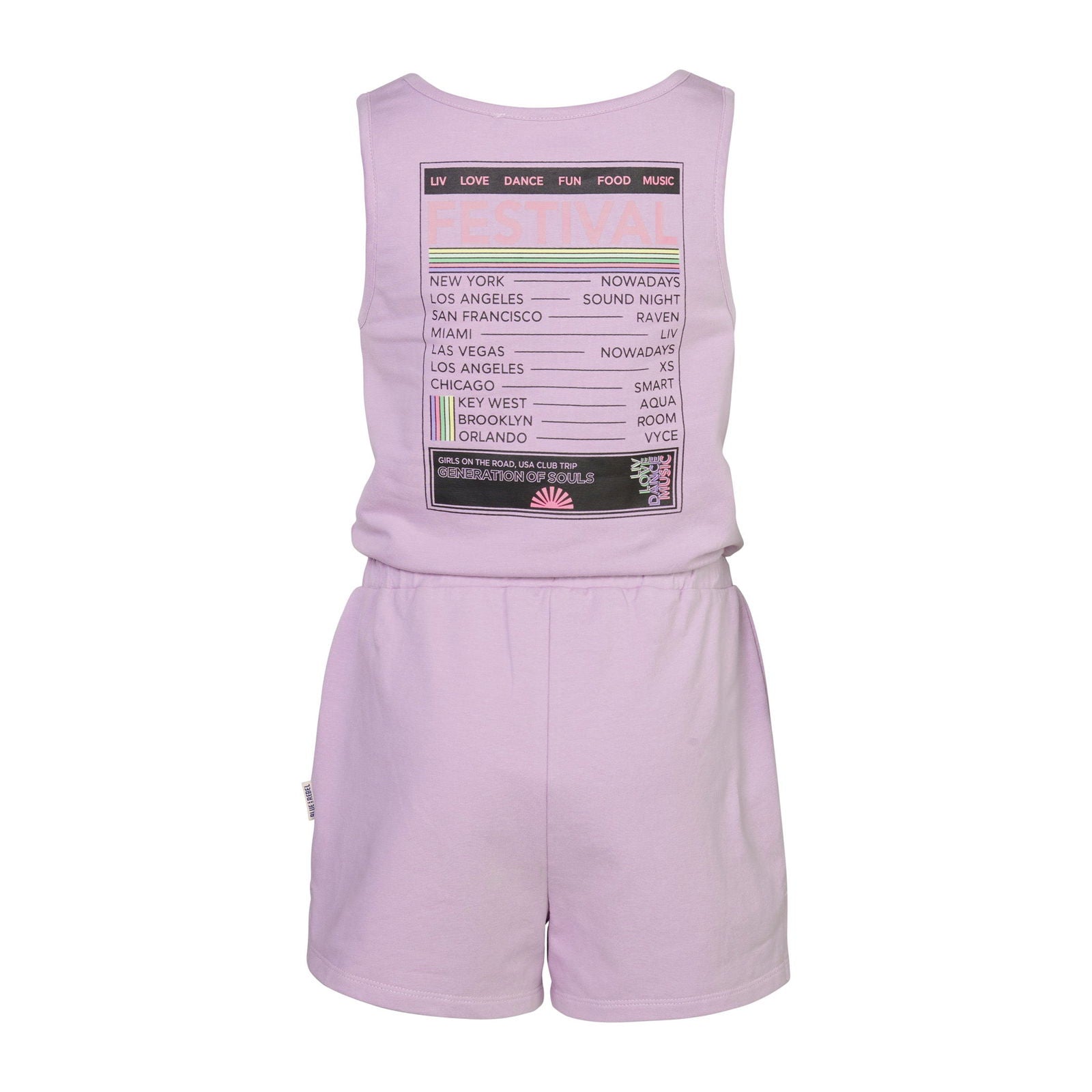 Blue Rebel Girls Sweat Jumpsuit Short Slv less Isadora - Bubbles & Bo