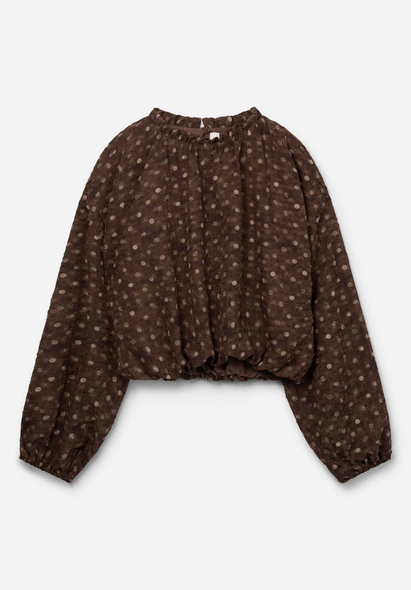 Meisjes Top CRISTY van Aaiko Girls in de kleur FUDGE in maat 176.
