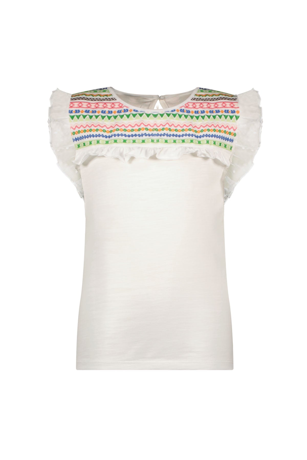 Like Flo Slub Jersey Tee Fancy Mesh