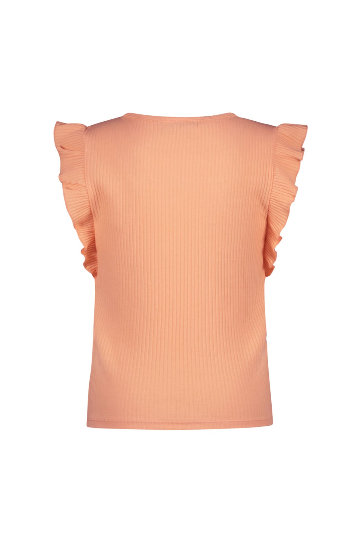 Like Flo Rib Shirt With Ruffle