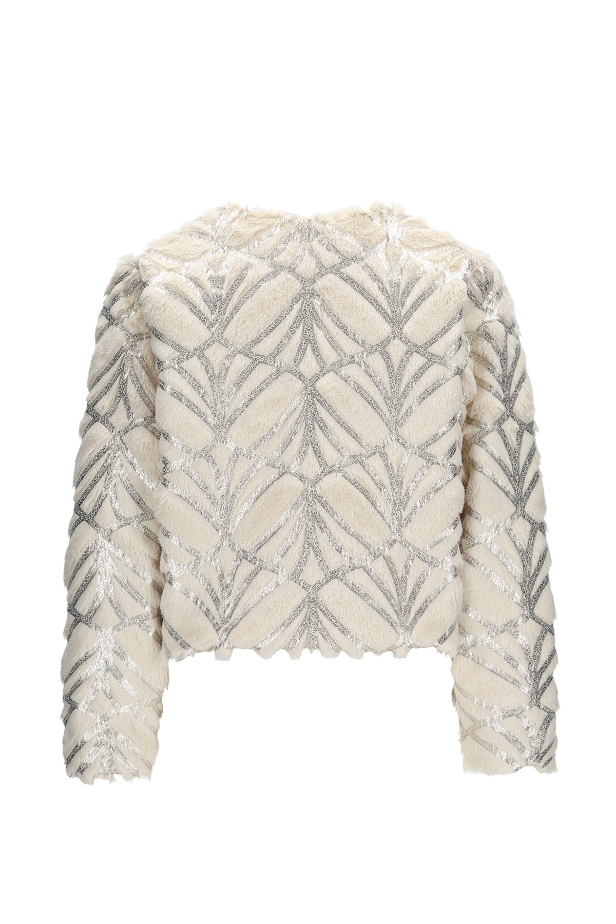 Meisjes Doris fancy fur cardigan van Like Flo in de kleur Kit in maat 134-140.