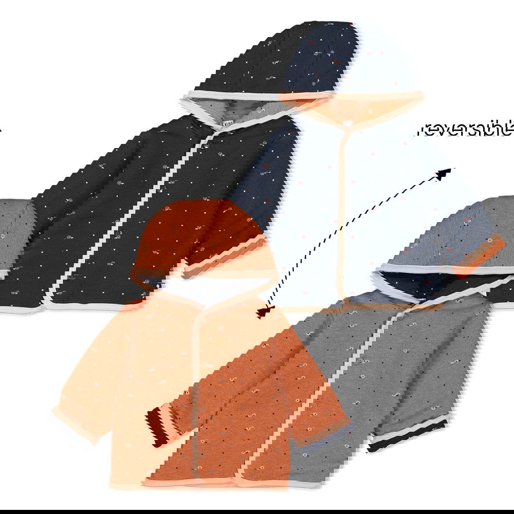 Feetje Omkeerbaar jasje met capuchon - Let Love Grow - Bubbles & Bo