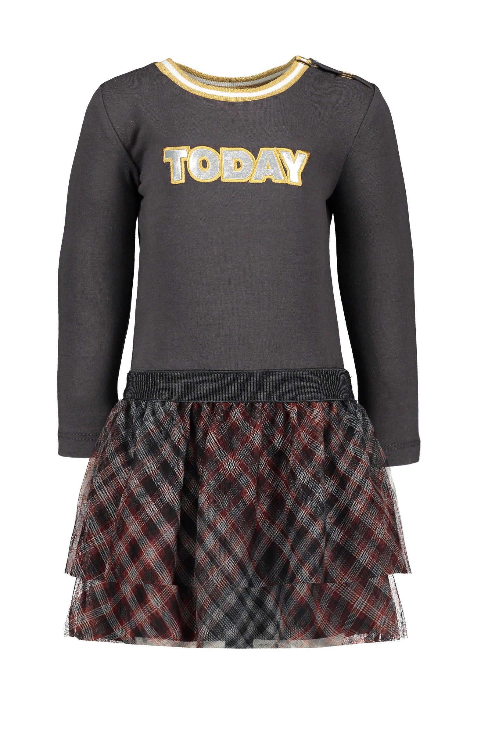 Flo Flo baby girls jersey ls dress AO mesh skirt - Bubbles & Bo