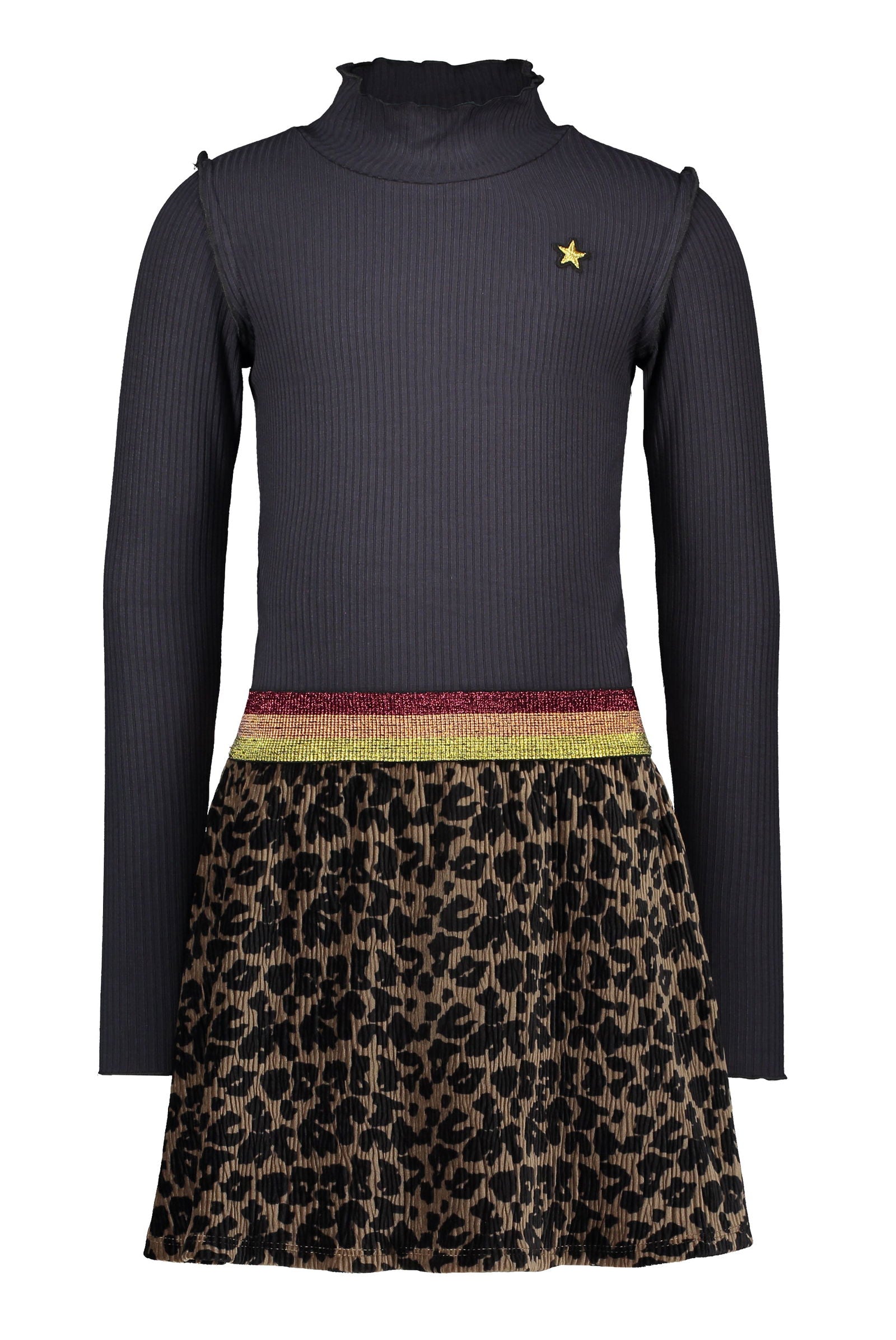 Flo Flo girls rib ls turtle neck dress - Bubbles & Bo