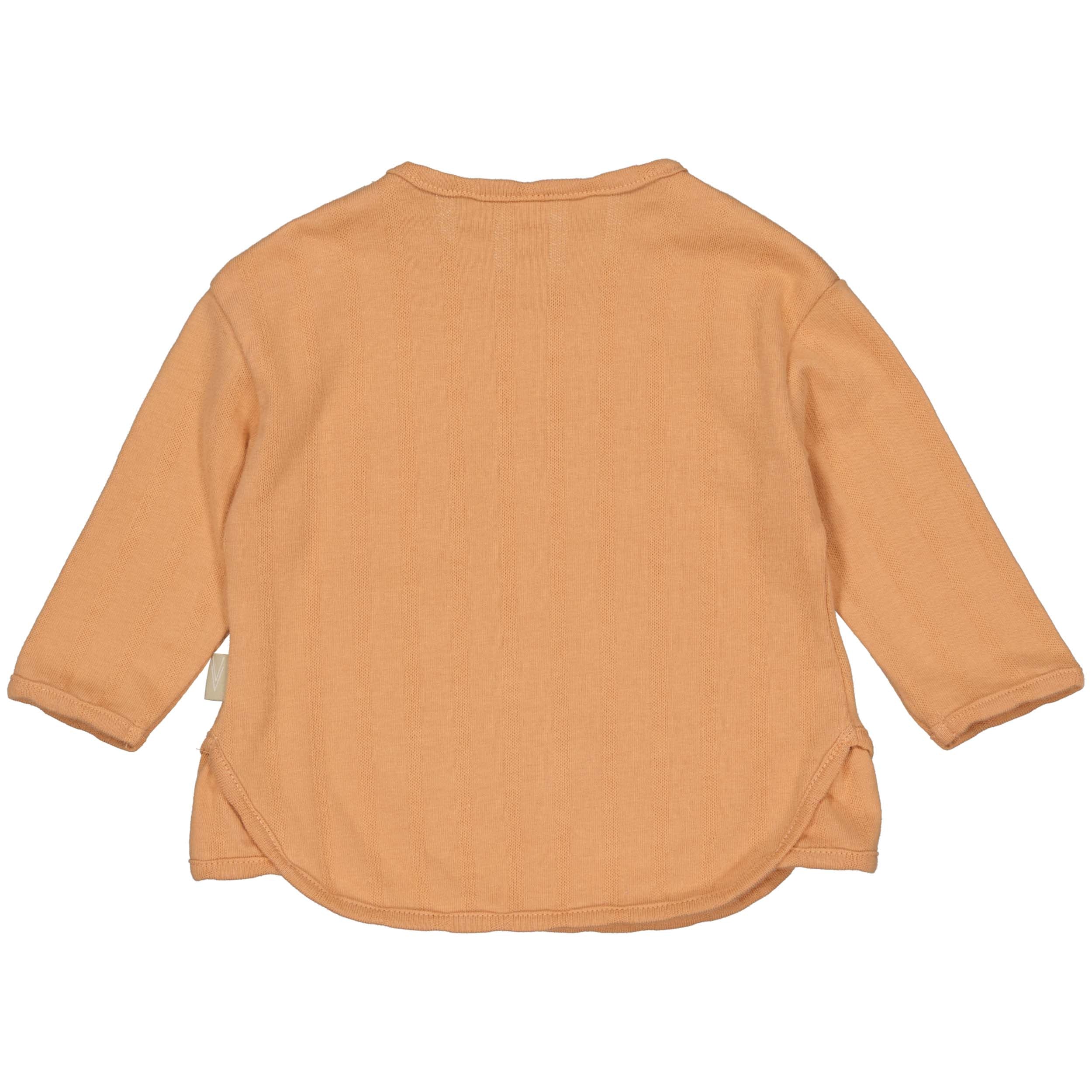 Jongens Longsleeve GEORGE van Levv Newborn in de kleur Soft Orange in maat 68.