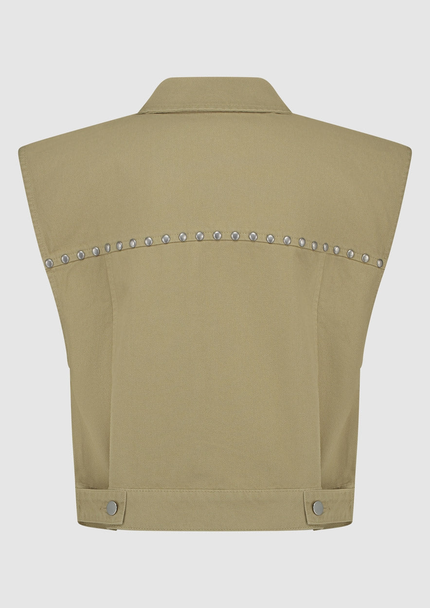 Meisjes GIRLS LUCY GILET van Circle of Trust in de kleur Olive gray in maat 176.