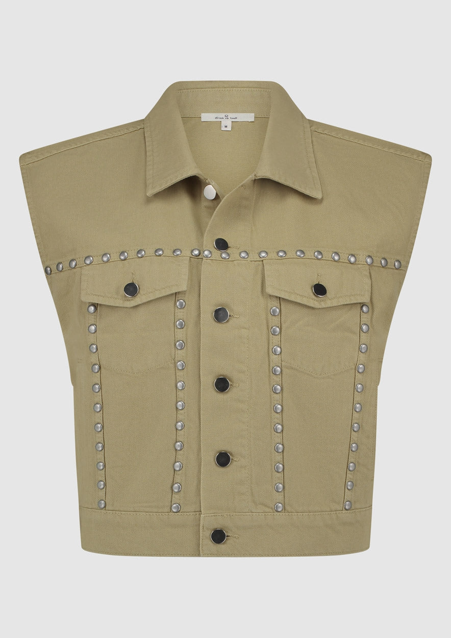 Meisjes GIRLS LUCY GILET van Circle of Trust in de kleur Olive gray in maat 176.