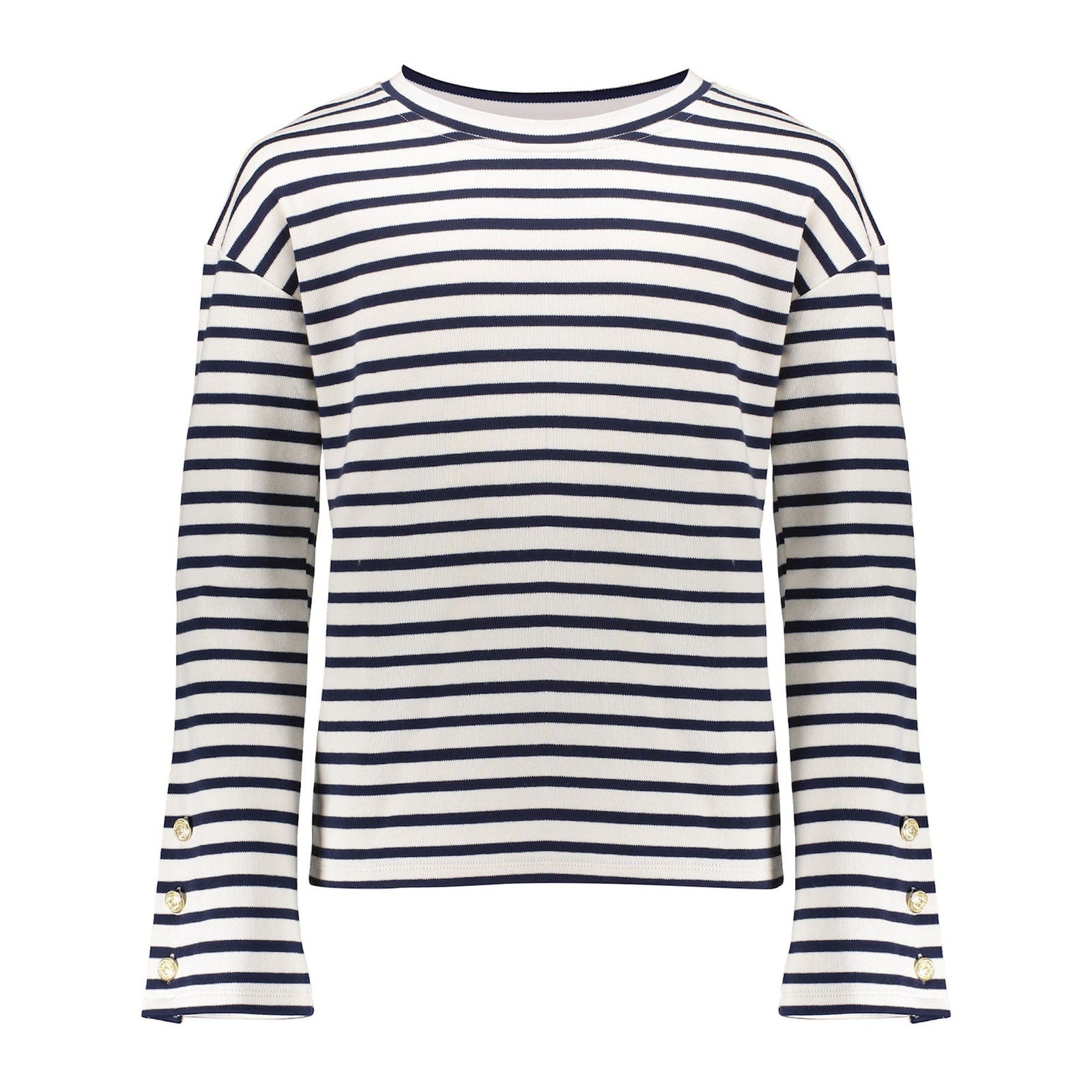 Geisha Sweater striped with buttons - Bubbles & Bo