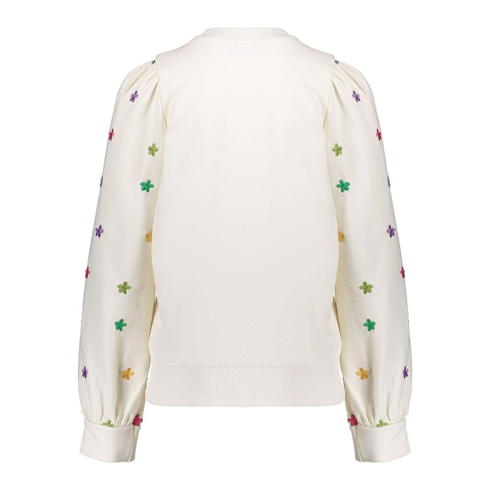 Geisha Sweater with embroided flowers - Bubbles & Bo