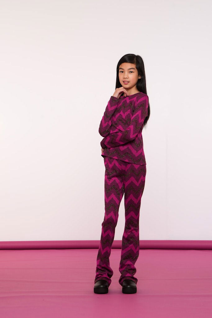 Geisha Top zig zag lurex - Bubbles & Bo