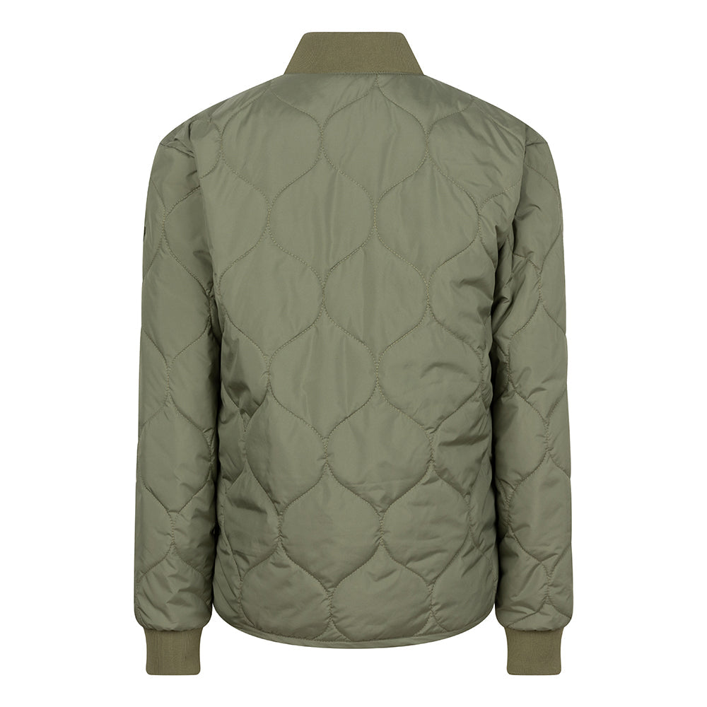 Meisjes Quilted College Jacket van Indian Blue Jeans in de kleur Olive in maat 176.