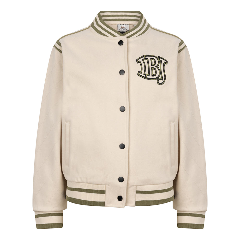 Meisjes Baseball Jacket van Indian Blue Jeans in de kleur Lily White in maat 176.