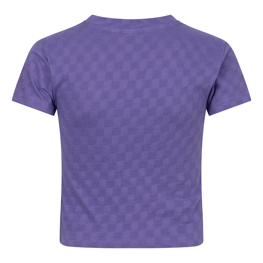 Meisjes T-Shirt Block Check van Indian Blue Jeans in de kleur Purple in maat 176.
