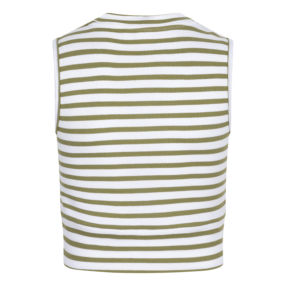 Indian Blue Jeans Cropped Striped Singlet