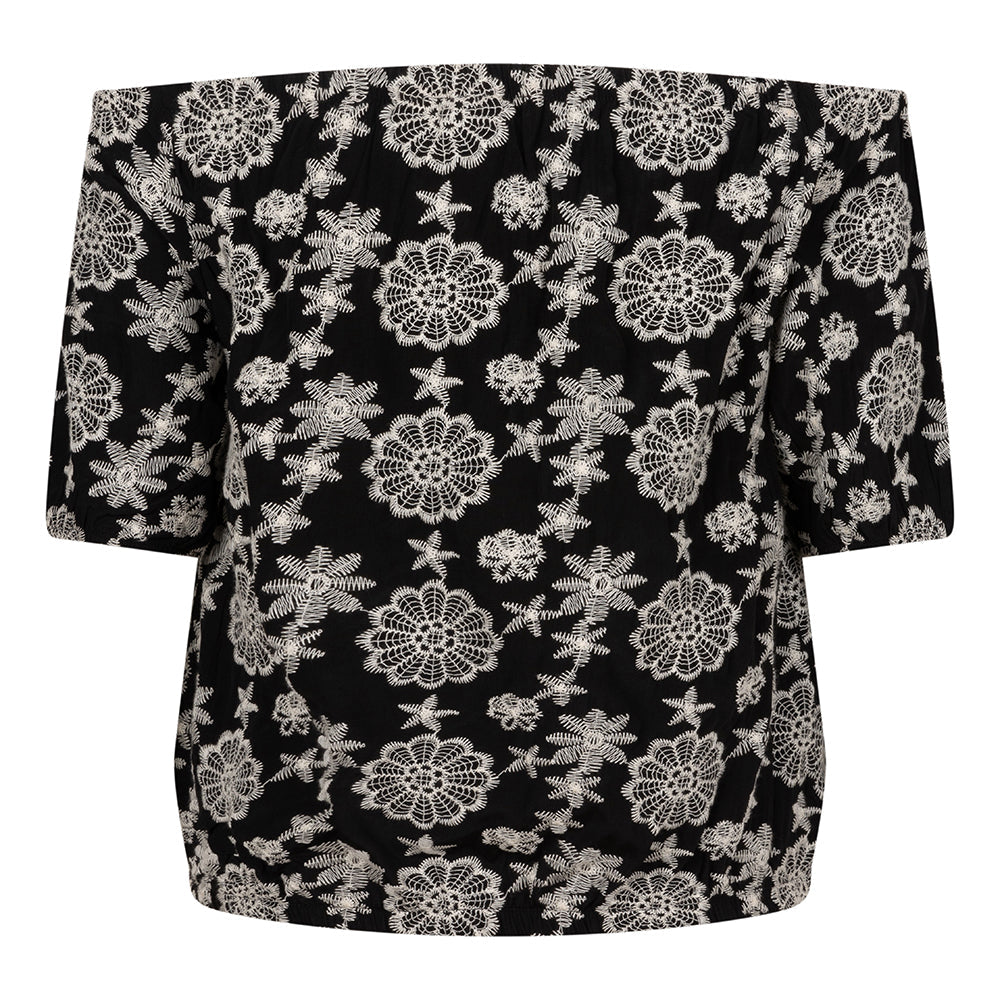 Meisjes Flower Embroidery Shirt van Indian Blue Jeans in de kleur Black in maat 176.