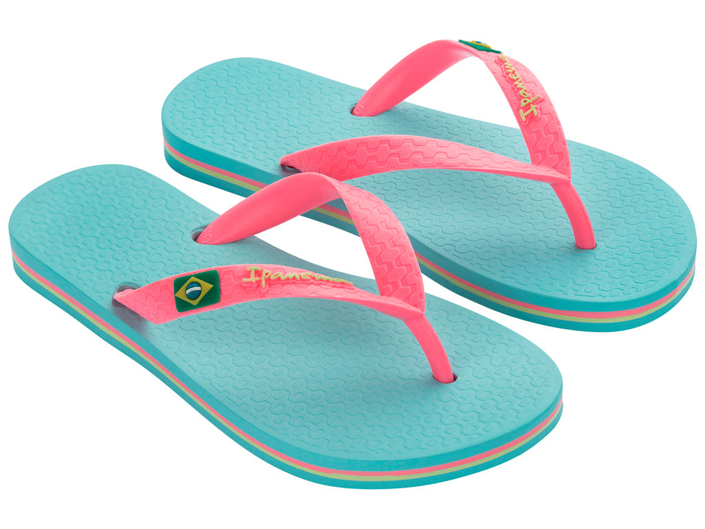 Meisjes Ipanema Classic Brasil Kids van Ipanema in de kleur Blue/Pink in maat 38.